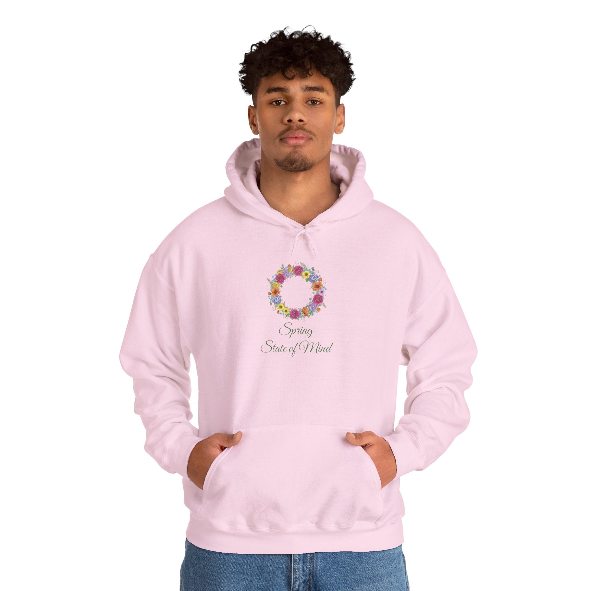 ''Spring State of Mind'' Hoodie —  Floral Wreath Spring Pullover