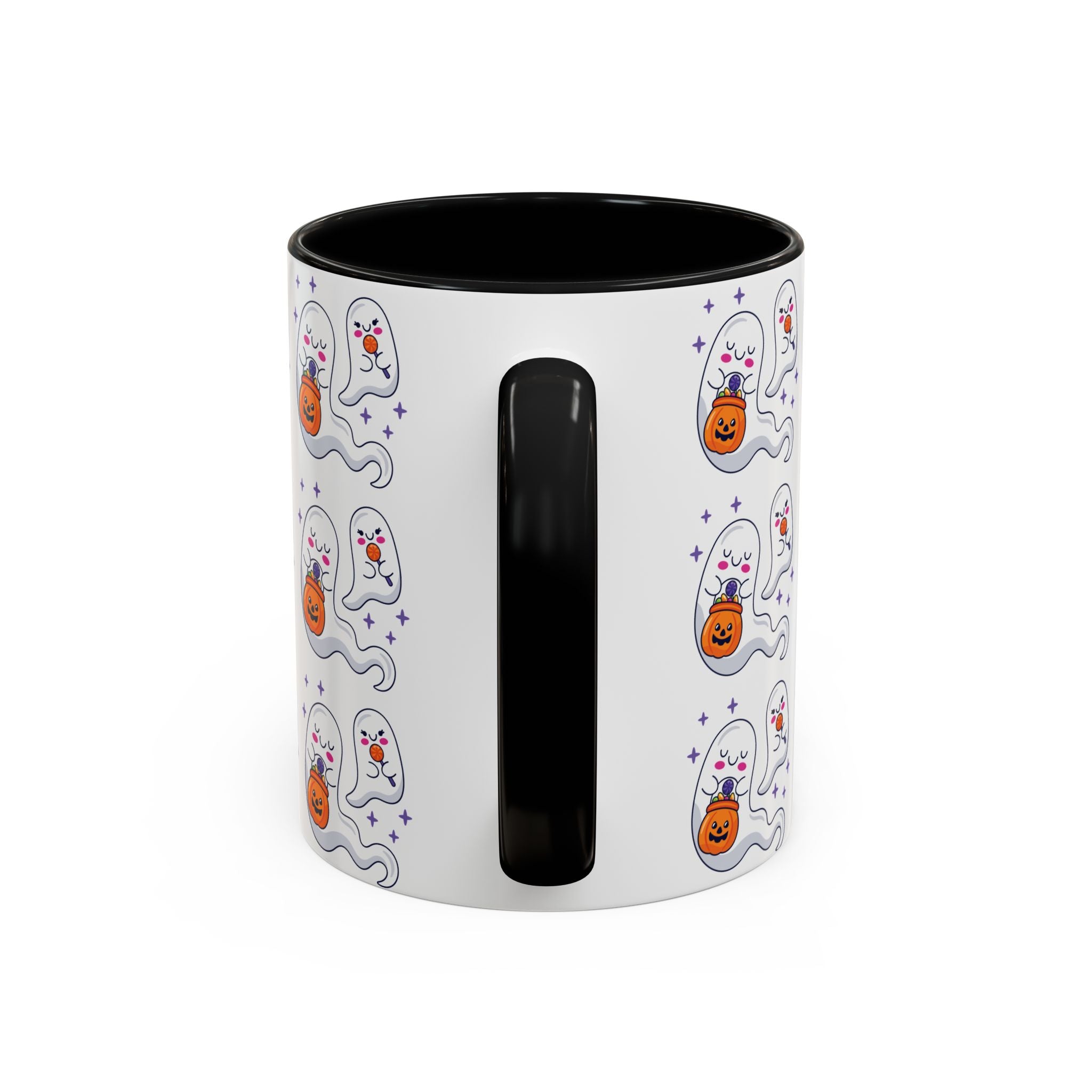 Halloween Ghosts Holding Treats Accent Coffee Mug (11, 15oz)