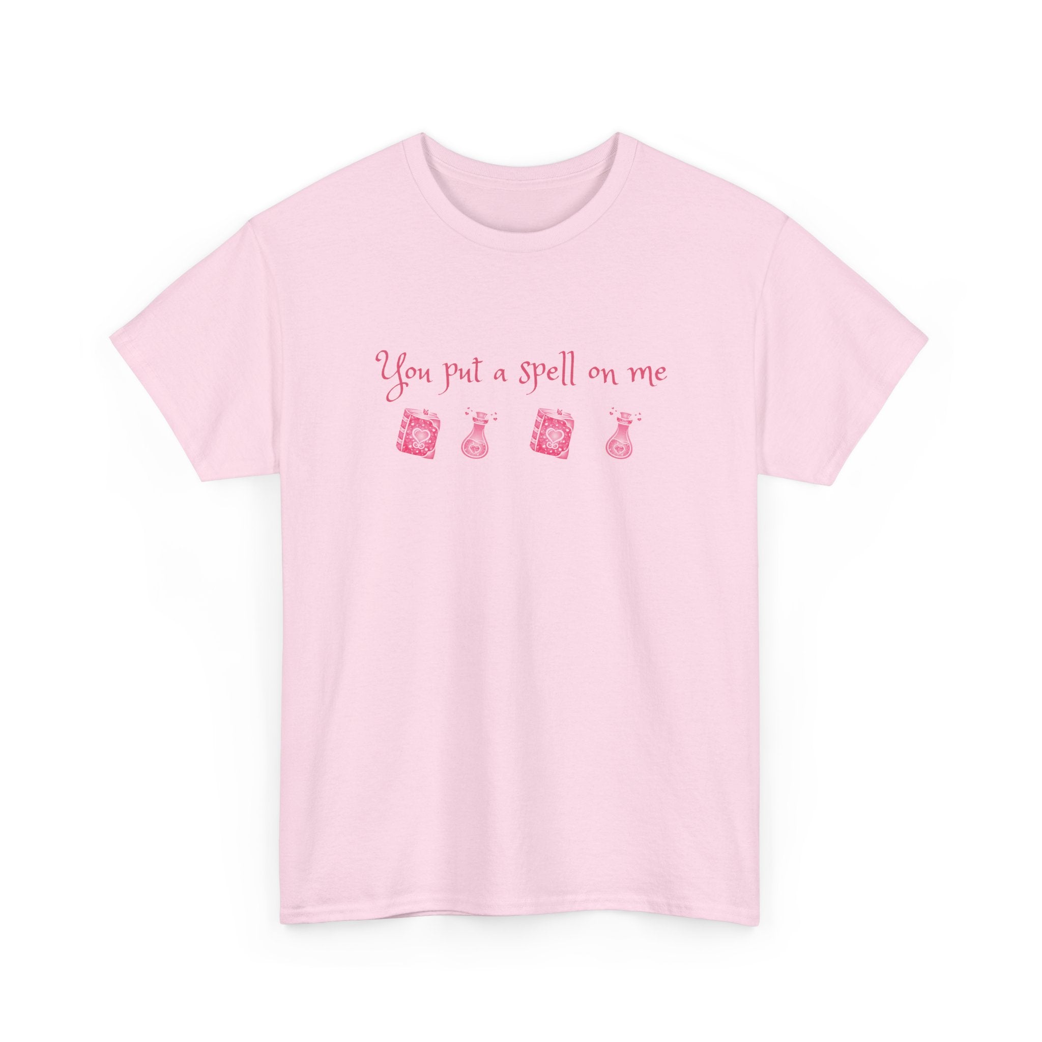 "You Put a Spell on Me" T-Shirt - Pink Potion & Spellbook Tee