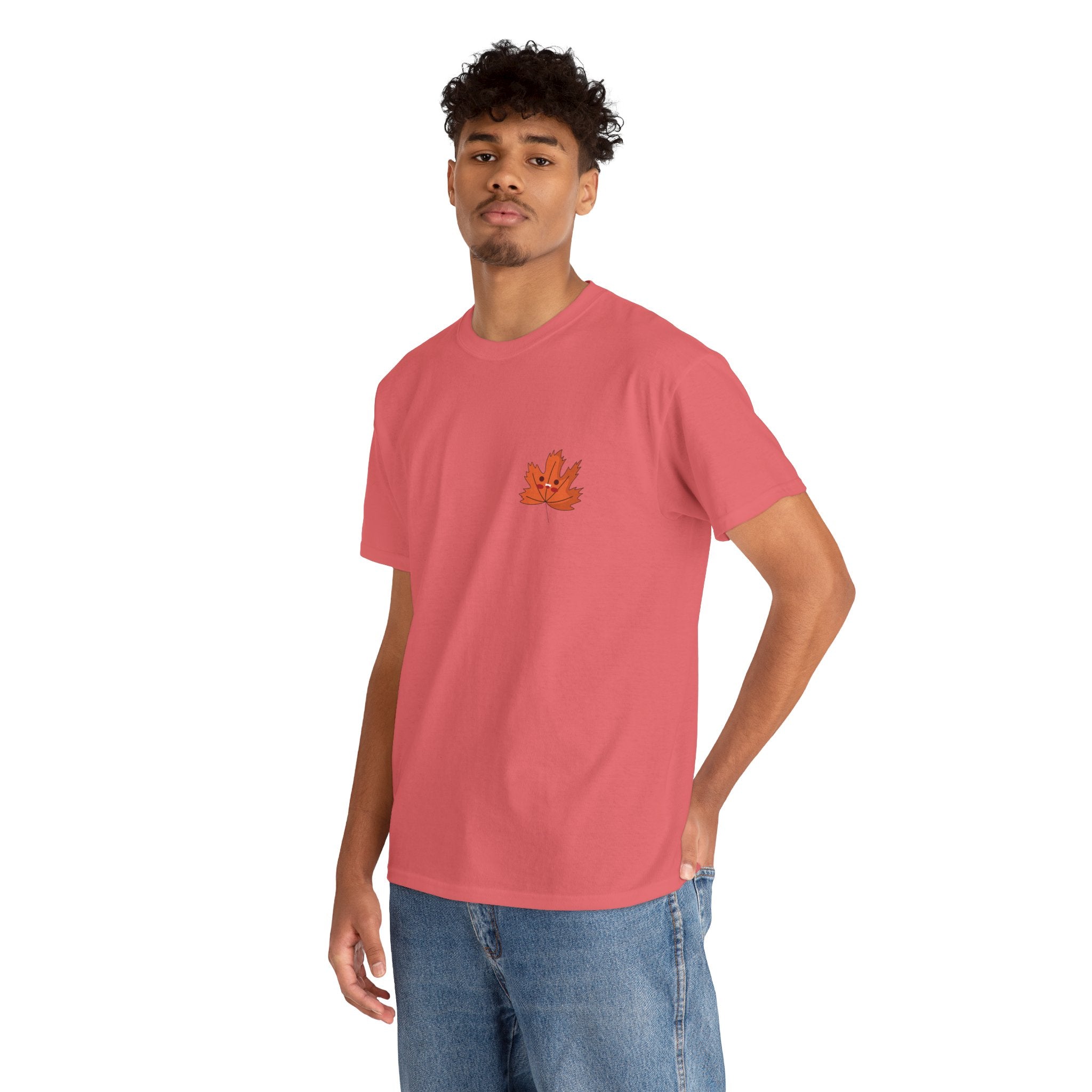 Cute Autumn Leaf Unisex Heavy Cotton Tee