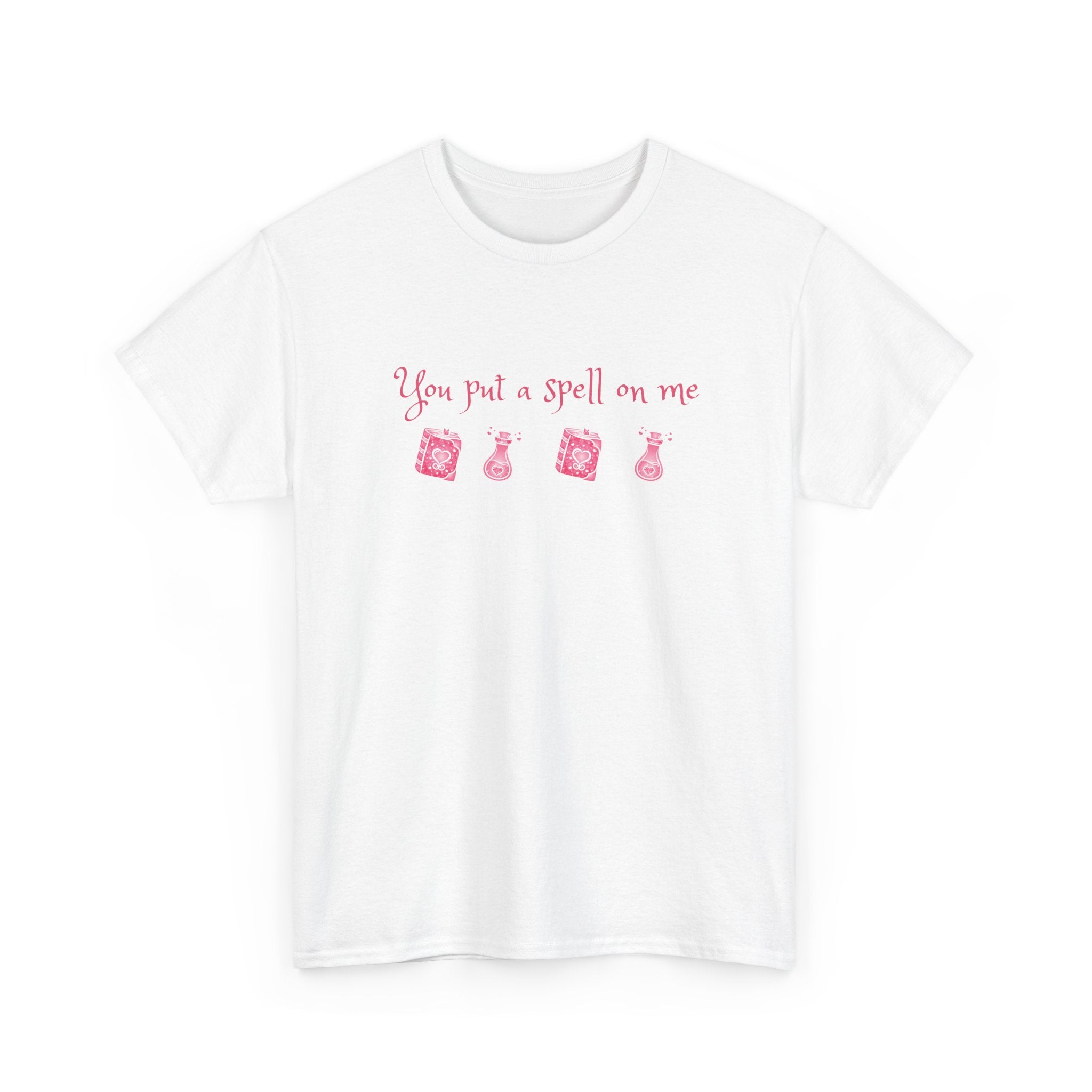 "You Put a Spell on Me" T-Shirt - Pink Potion & Spellbook Tee