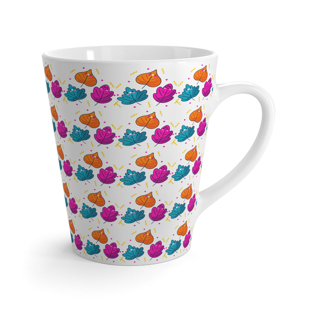 Bright Vibrant Leaves Latte Mug