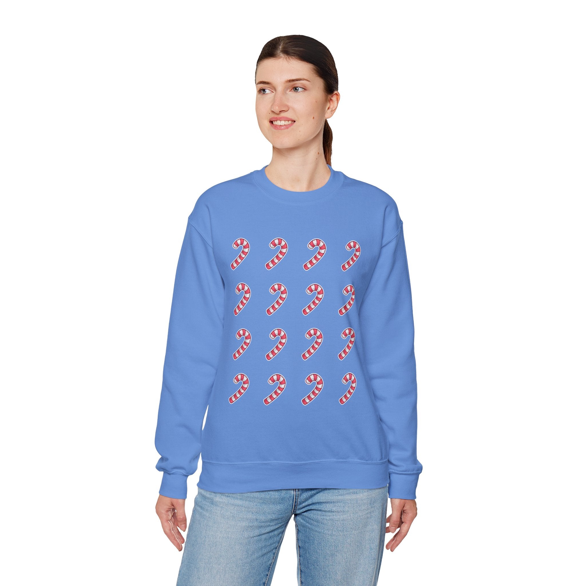 Candy Cane Pattern Crewneck Sweatshirt