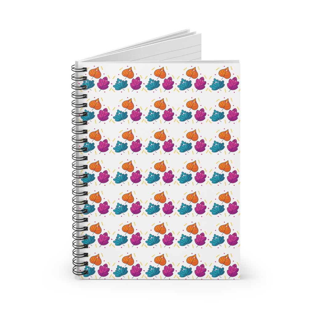 Bright Vibrant Leaves Spiral Notebook - Ruled Line