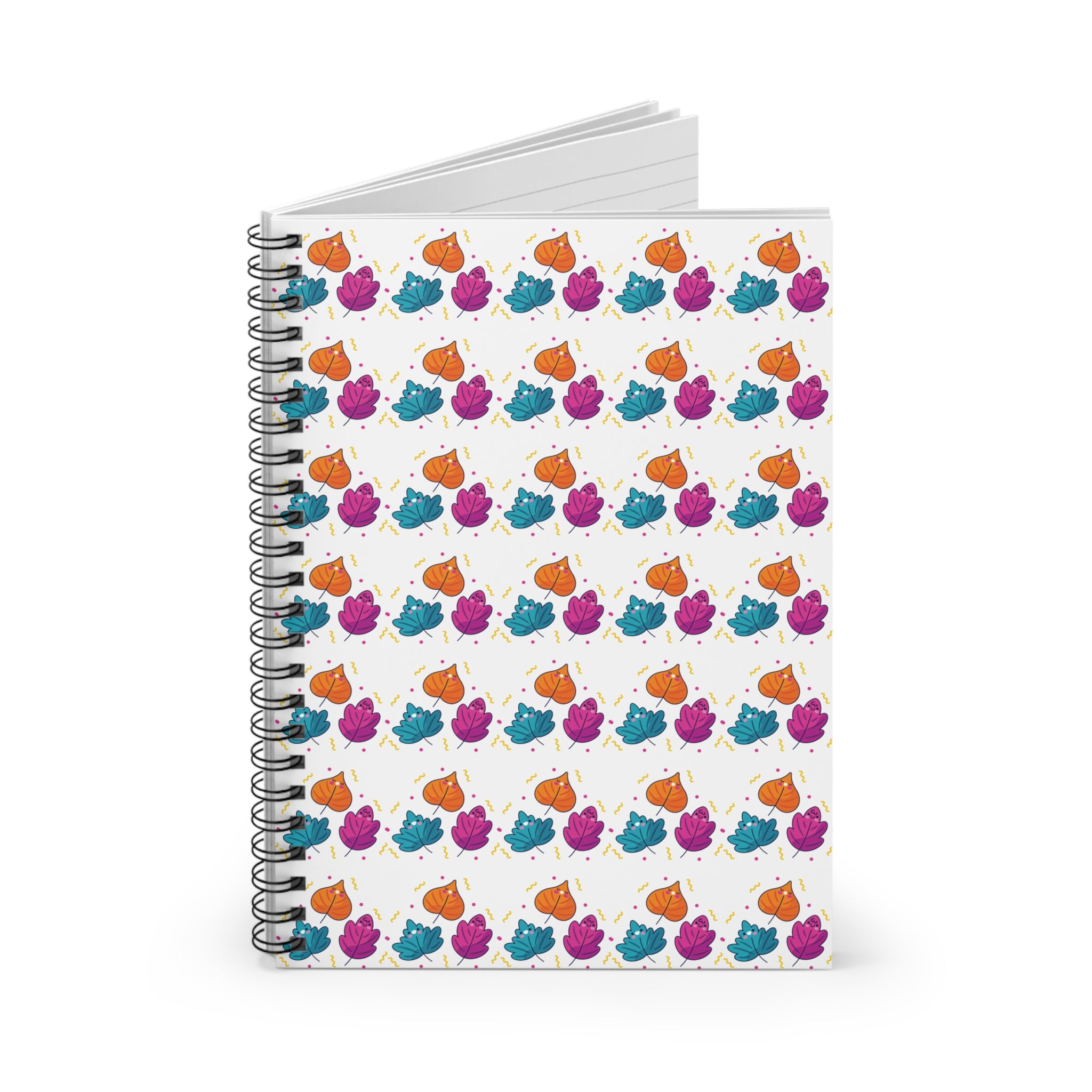Bright Vibrant Leaves Spiral Notebook - Ruled Line