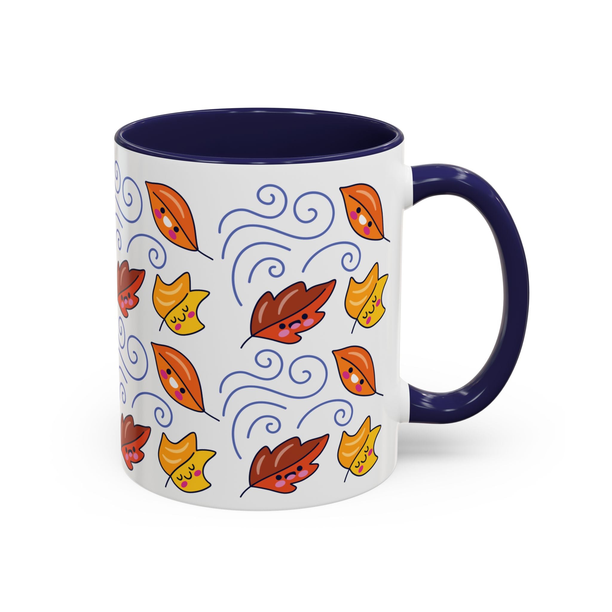 Leaves and Wind Accent Coffee Mug (11, 15oz)