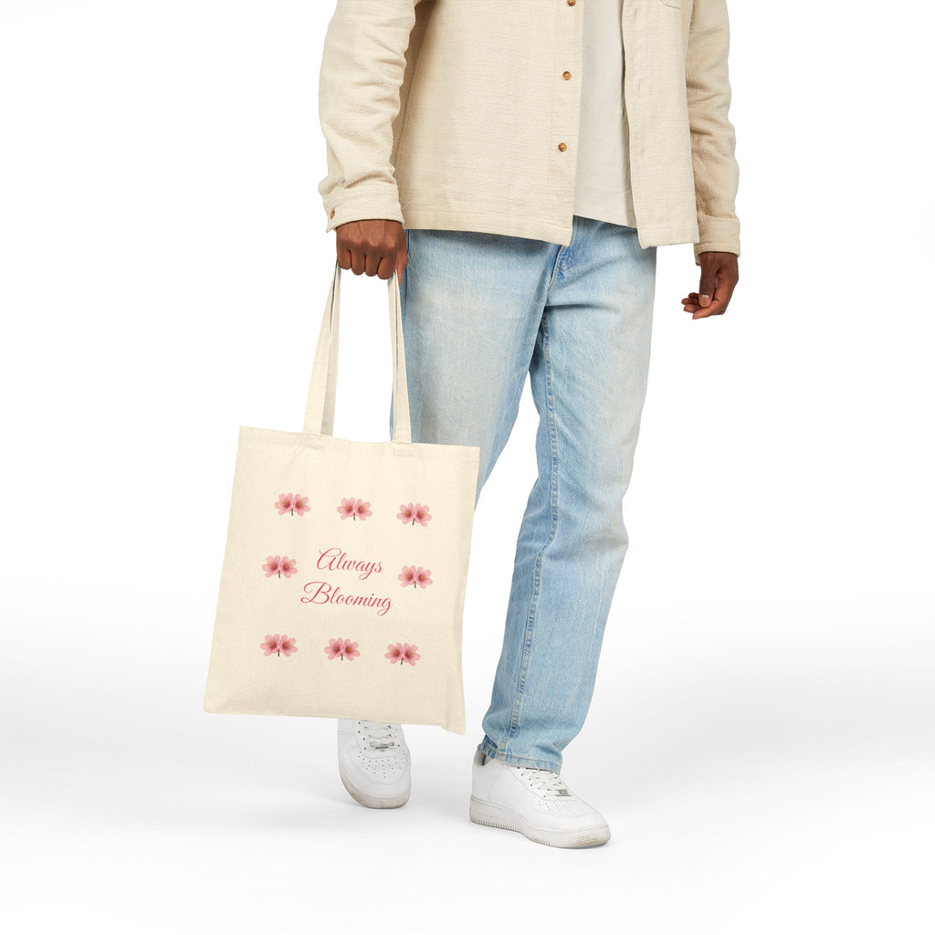 Always Blooming Floral Canvas Tote - Cute Tote Bag