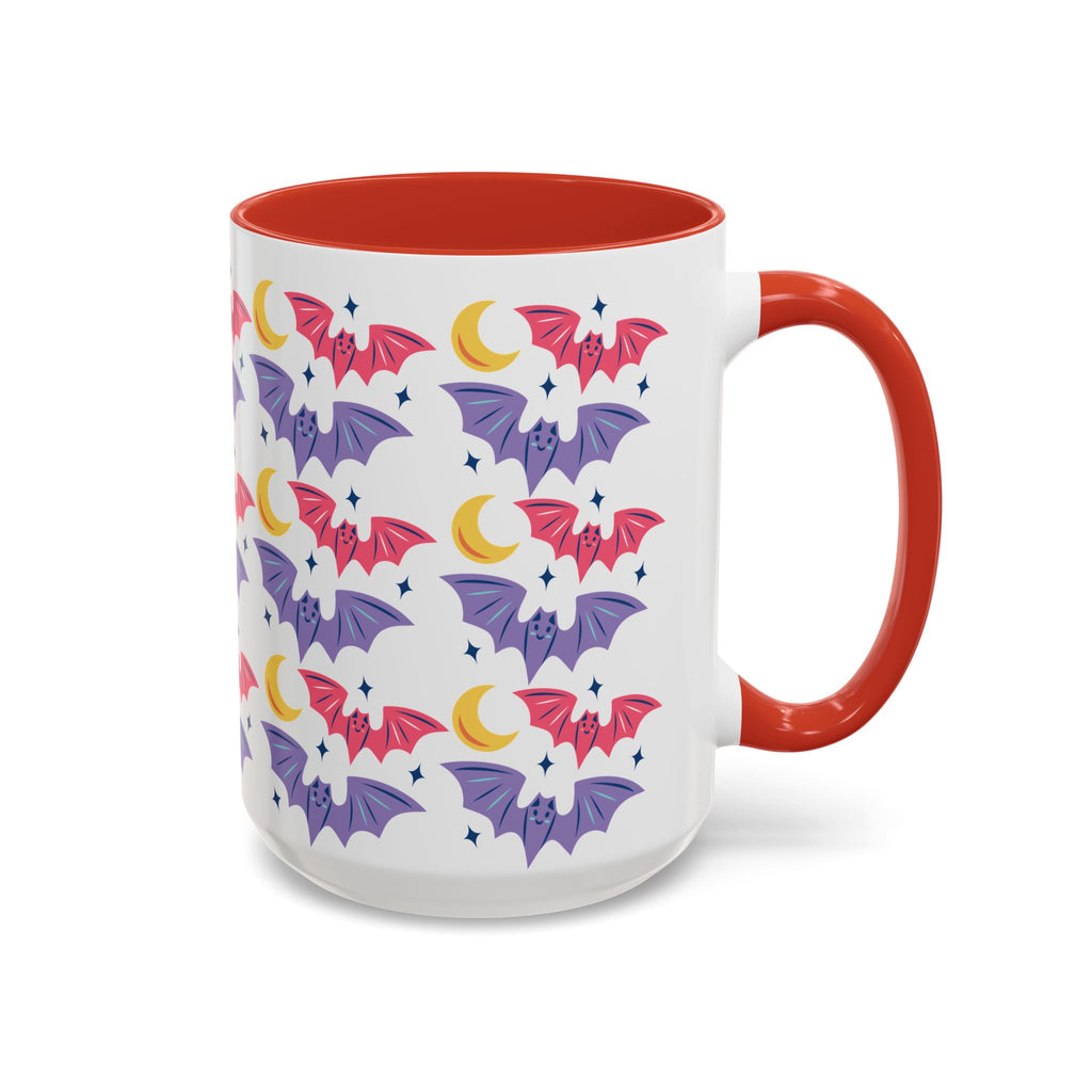 Cute Bats With Crescent Moon Accent Coffee Mug (11, 15oz)