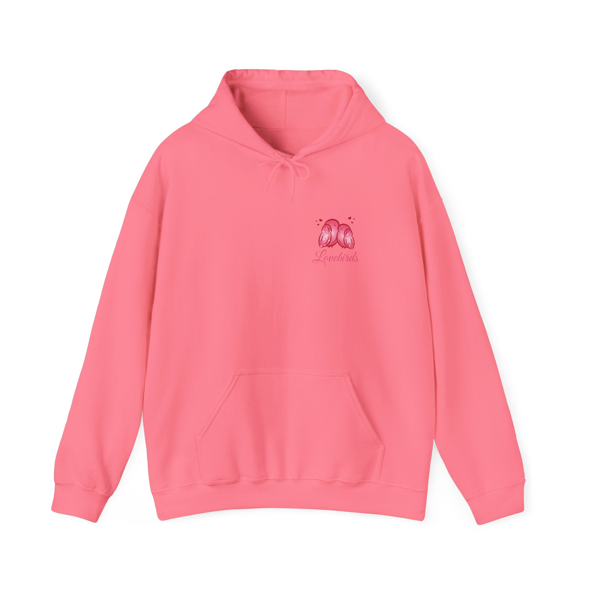 ''Lovebirds'' Hoodie — Cute Pink Lovebirds Hooded Sweatshirt