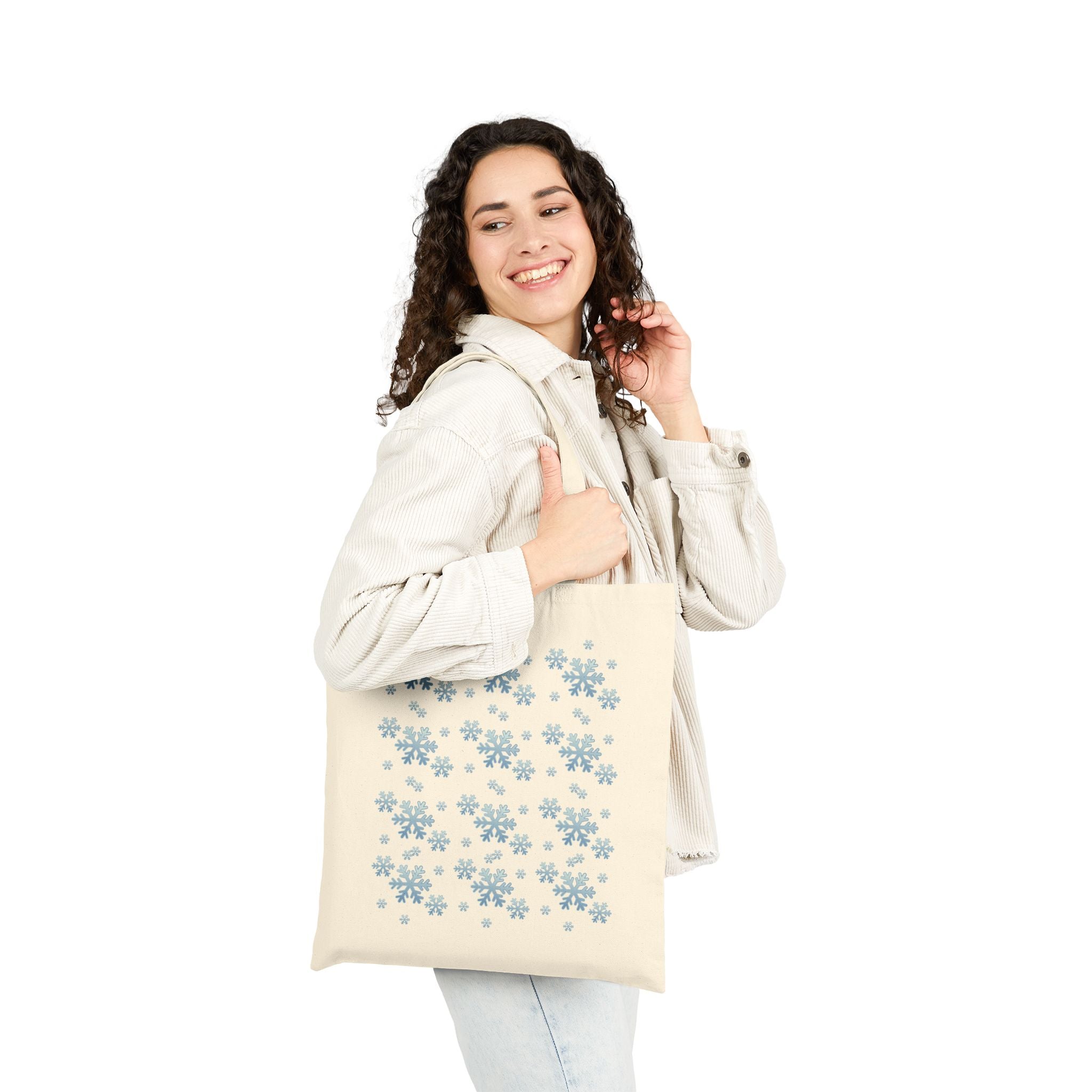Snowflake Cotton Tote Bag