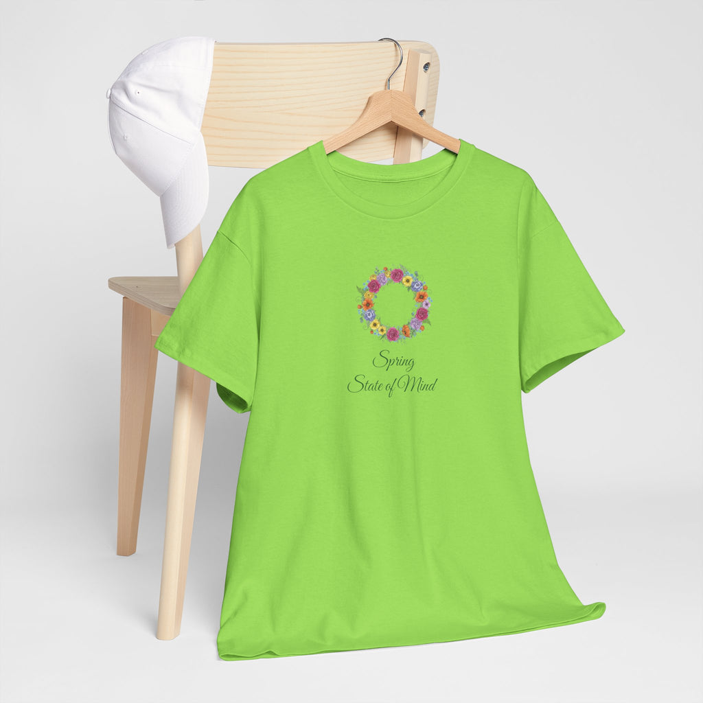 ''Spring State of Mind'' T-Shirt - Floral Wreath Spring Tee