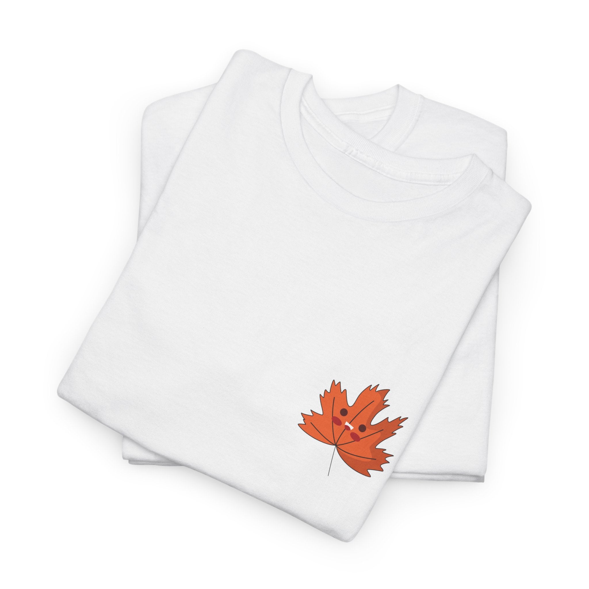 Cute Autumn Leaf Unisex Heavy Cotton Tee