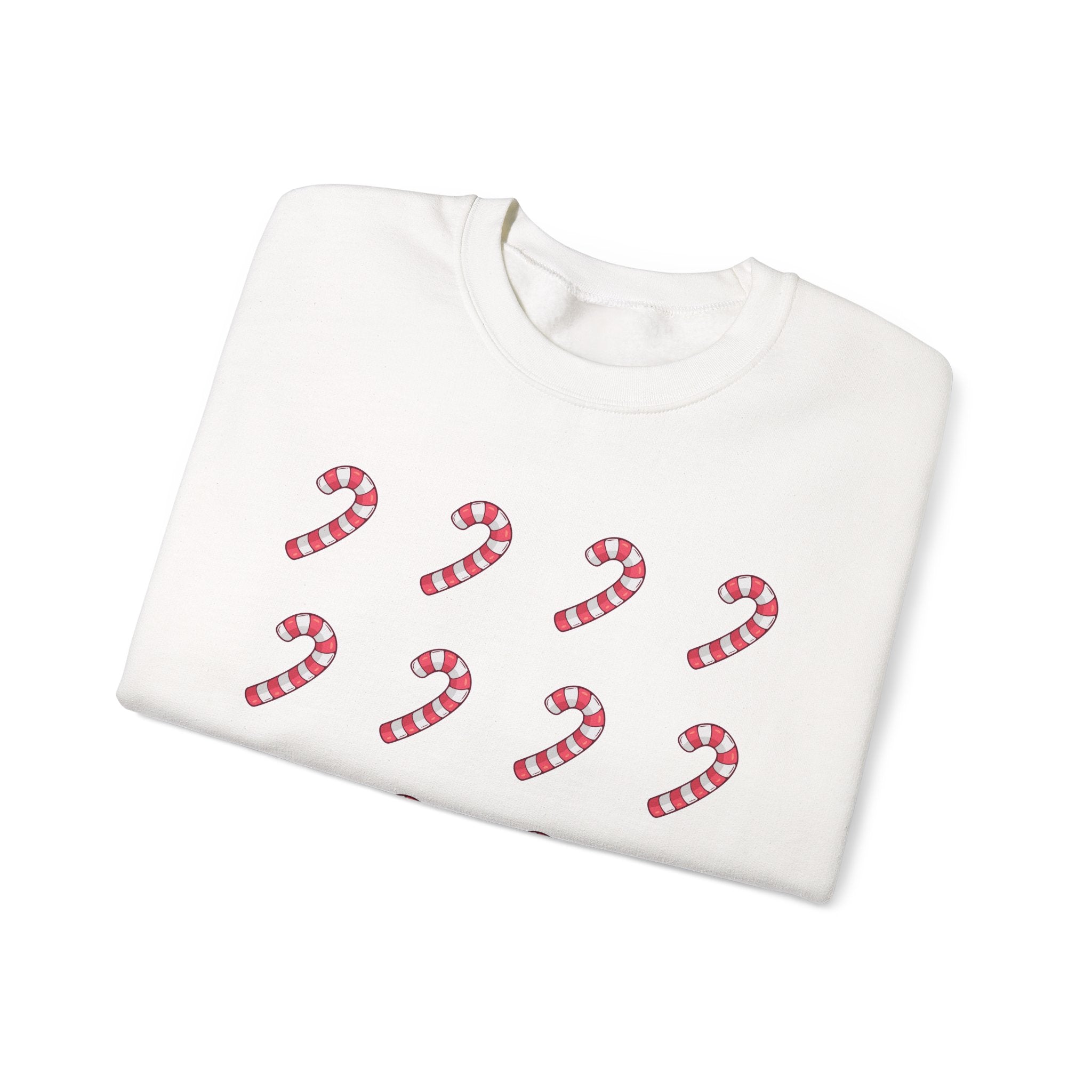Candy Cane Pattern Crewneck Sweatshirt