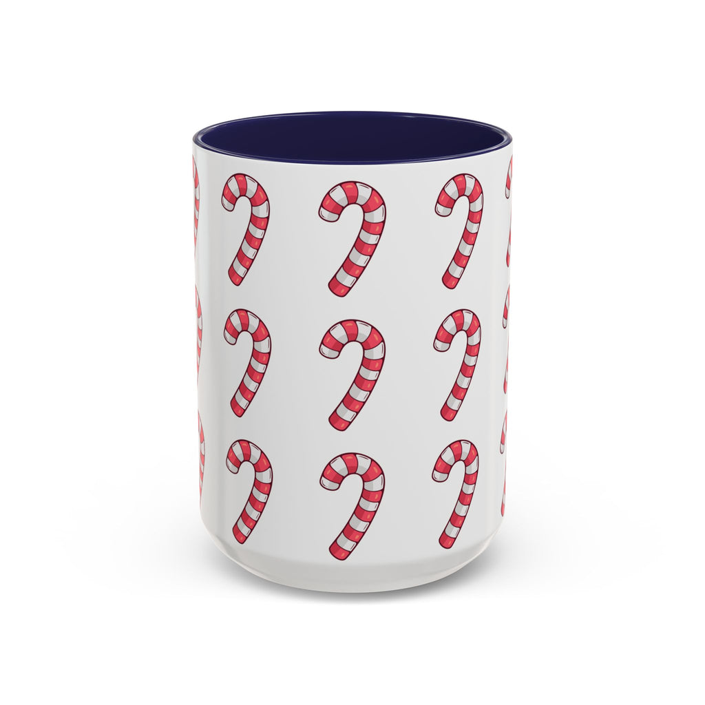 Candy Cane Pattern Accent Coffee Mug (11/15oz)