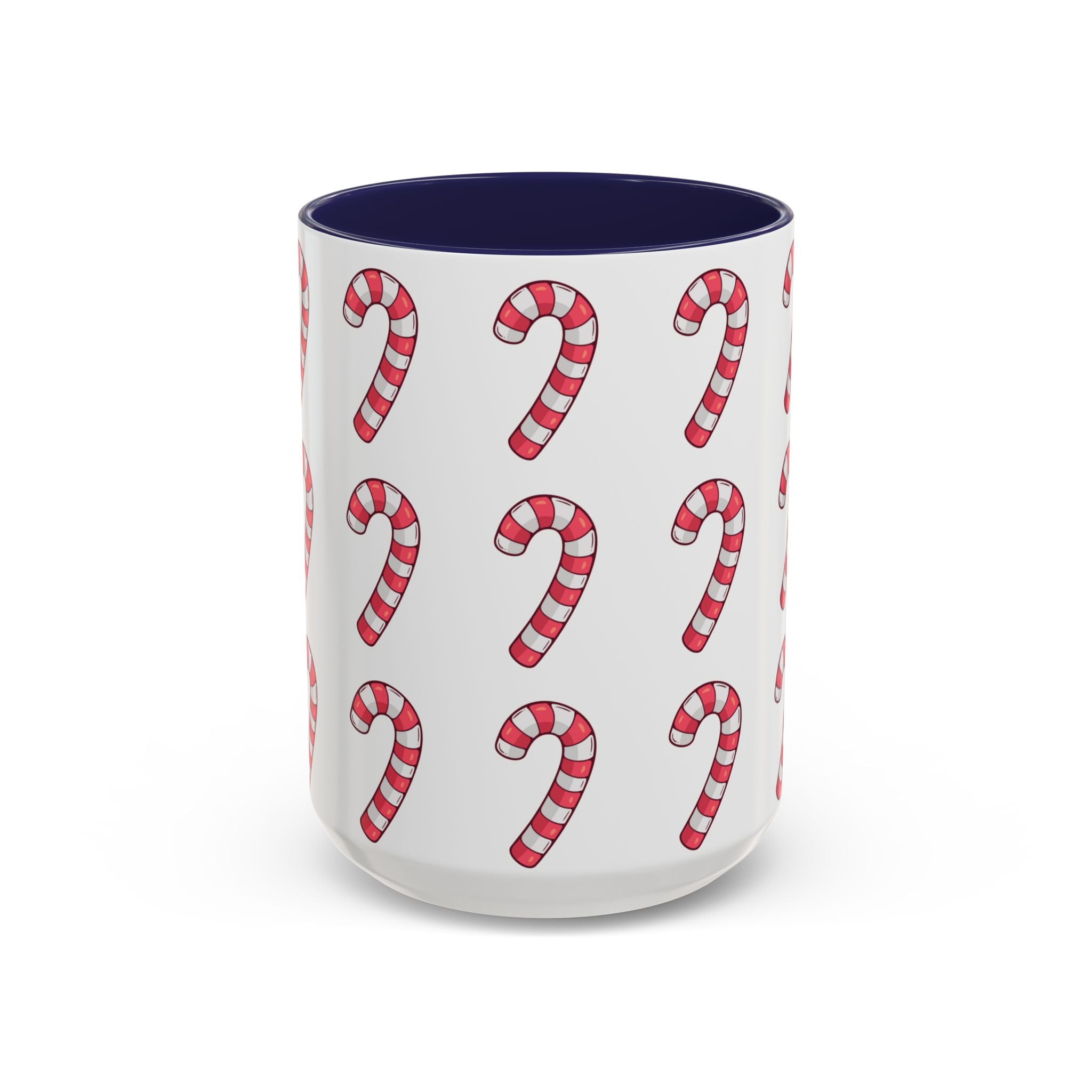 Candy Cane Pattern Accent Coffee Mug (11/15oz)