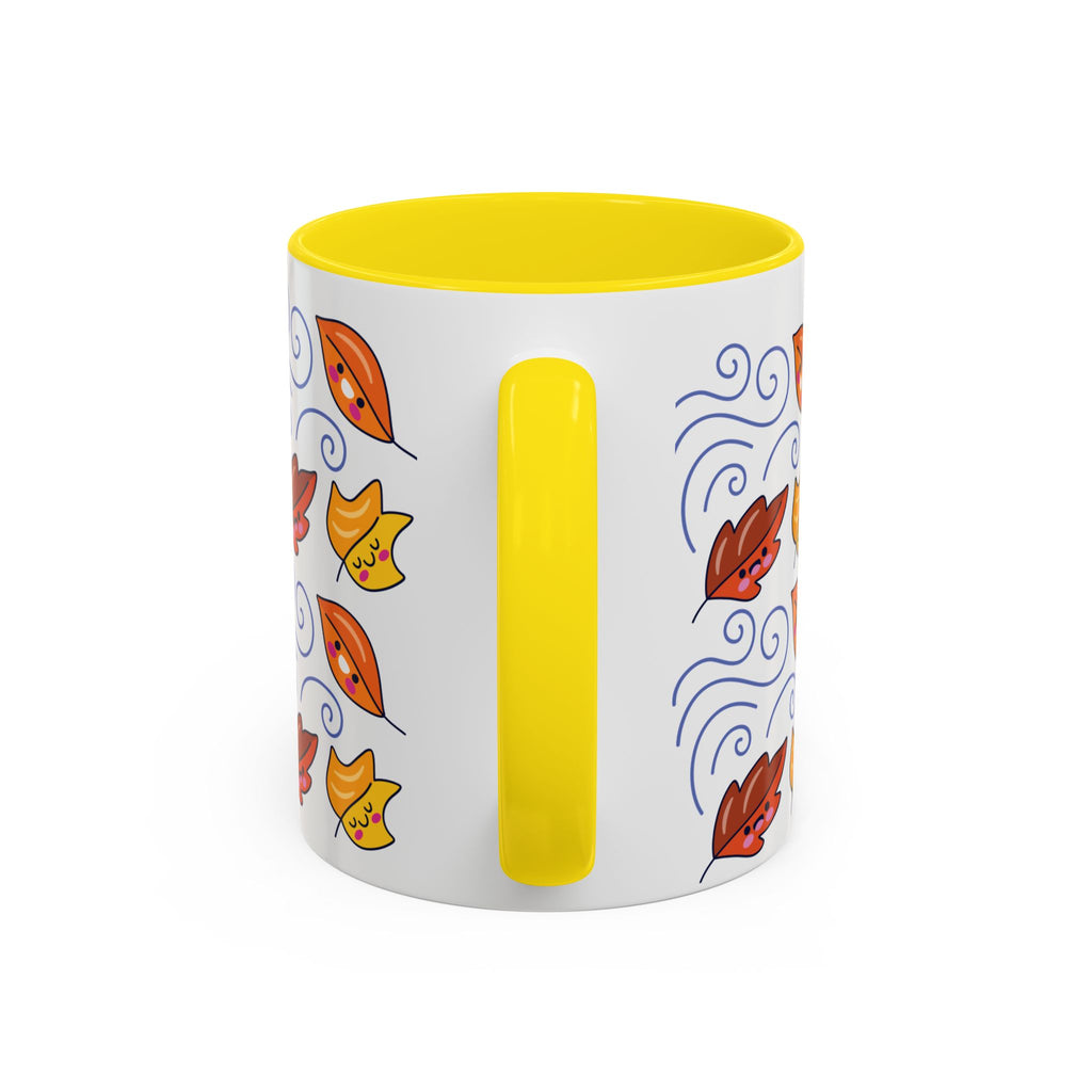 Leaves and Wind Accent Coffee Mug (11, 15oz)