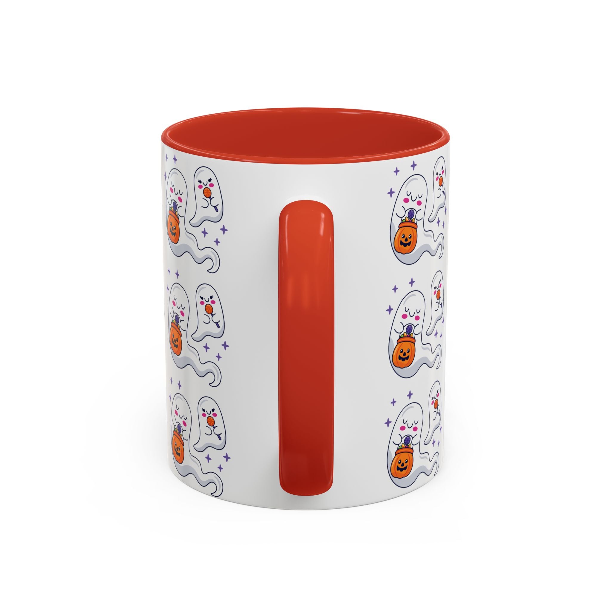 Halloween Ghosts Holding Treats Accent Coffee Mug (11, 15oz)