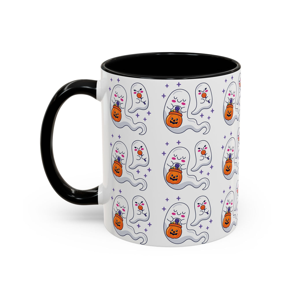 Halloween Ghosts Holding Treats Accent Coffee Mug (11, 15oz)