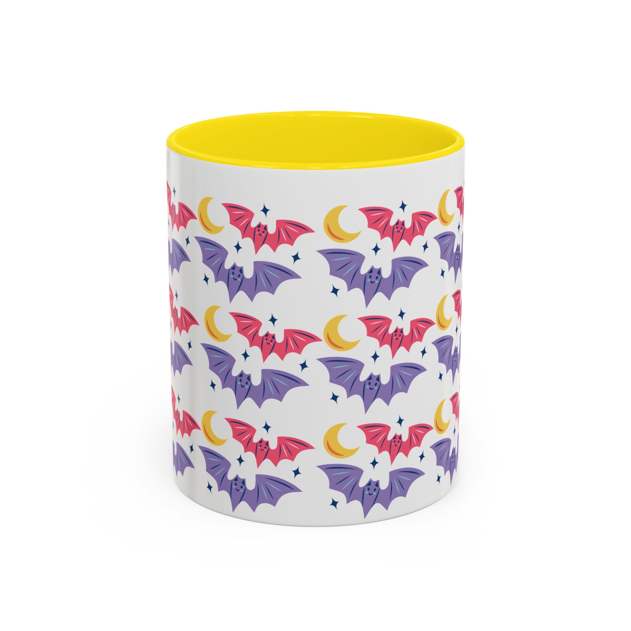 Cute Bats With Crescent Moon Accent Coffee Mug (11, 15oz)