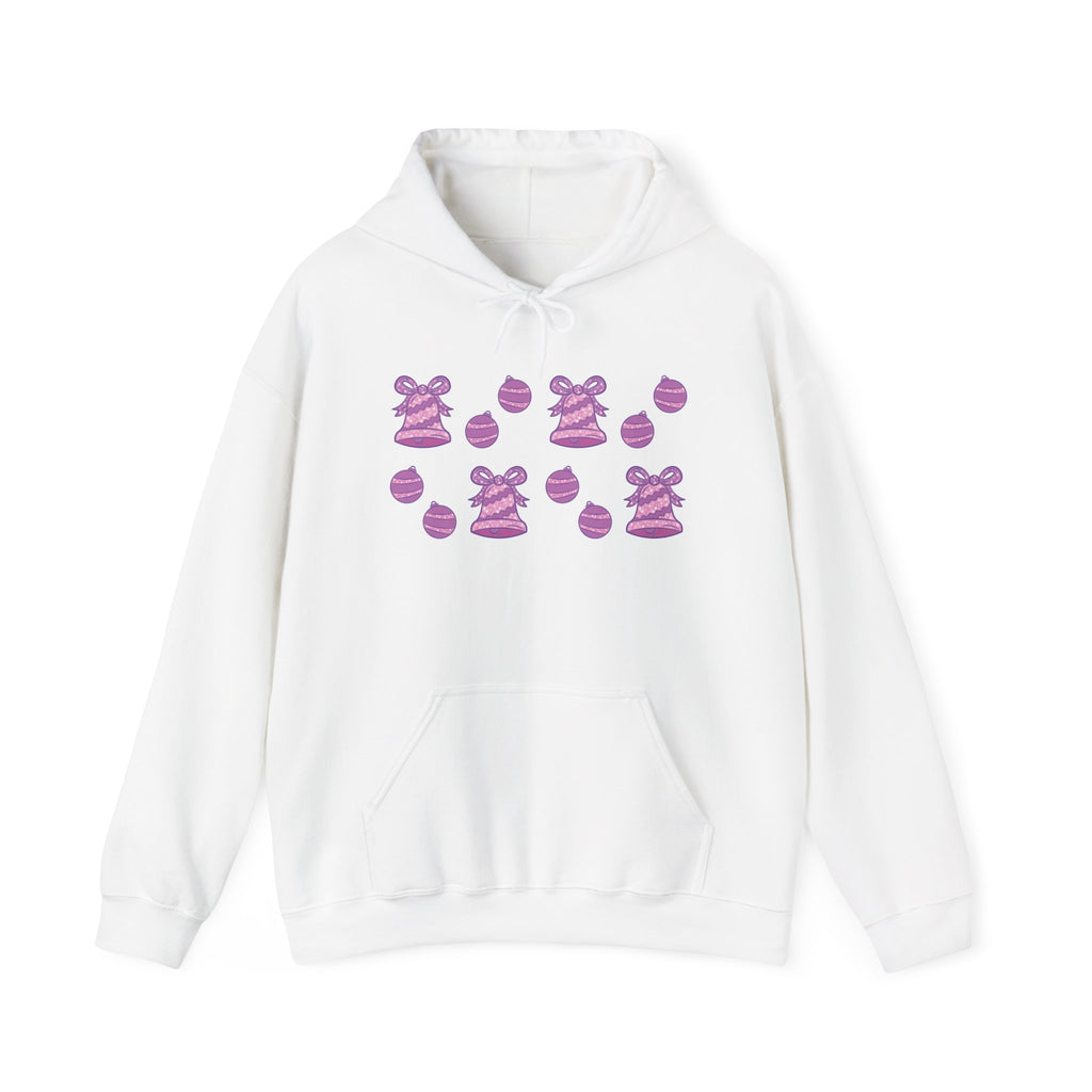 Glittery Purple-Pink Holiday Pattern Hoodie