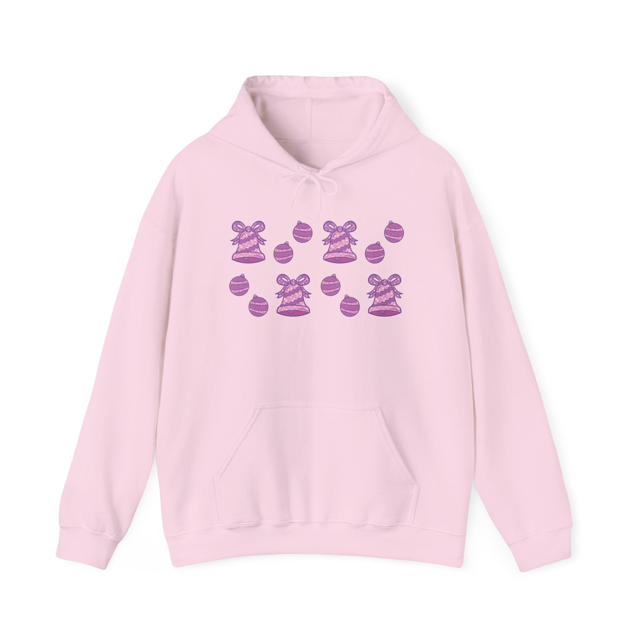 Glittery Purple-Pink Holiday Pattern Hoodie