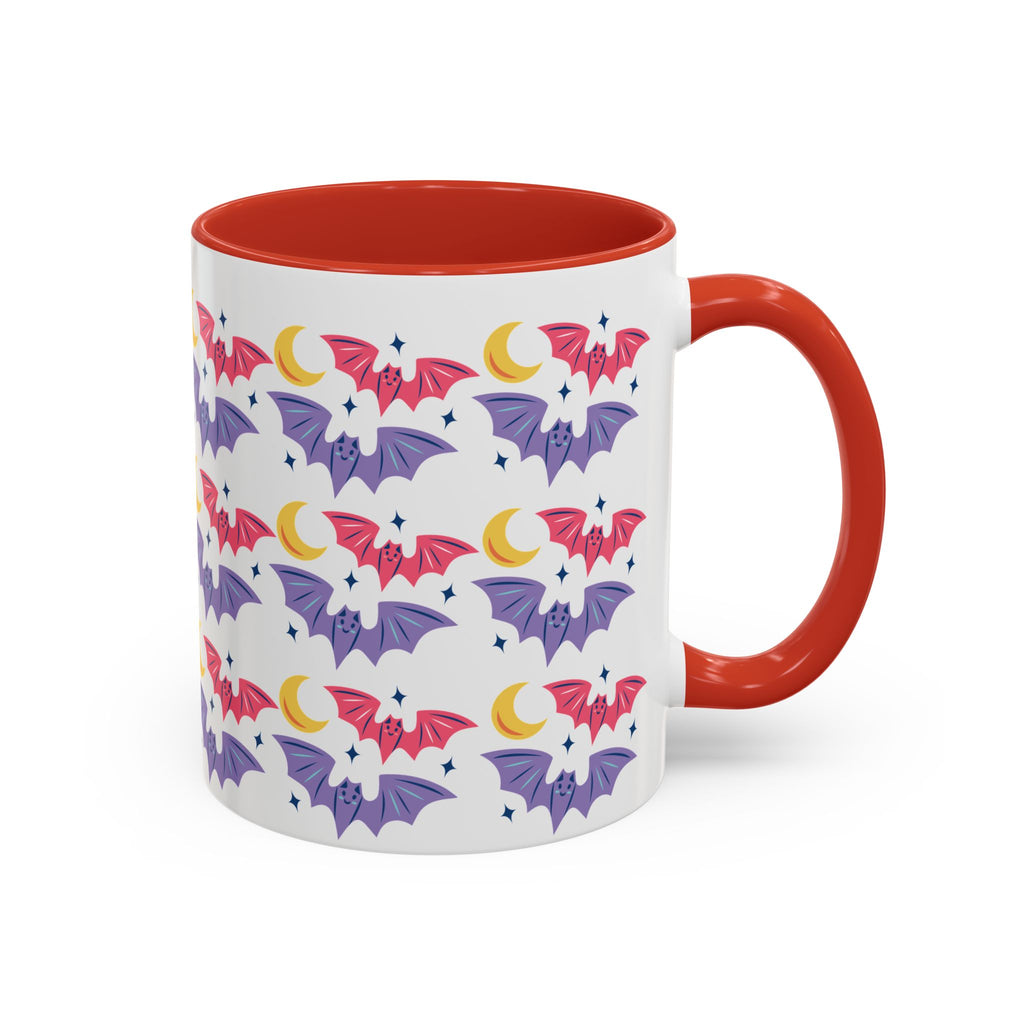 Cute Bats With Crescent Moon Accent Coffee Mug (11, 15oz)
