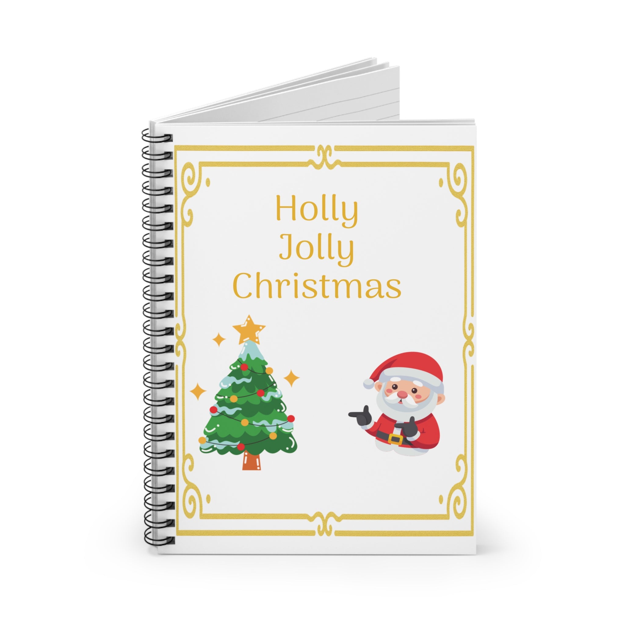 Holly Jolly Christmas Spiral Notebook — Ruled Line