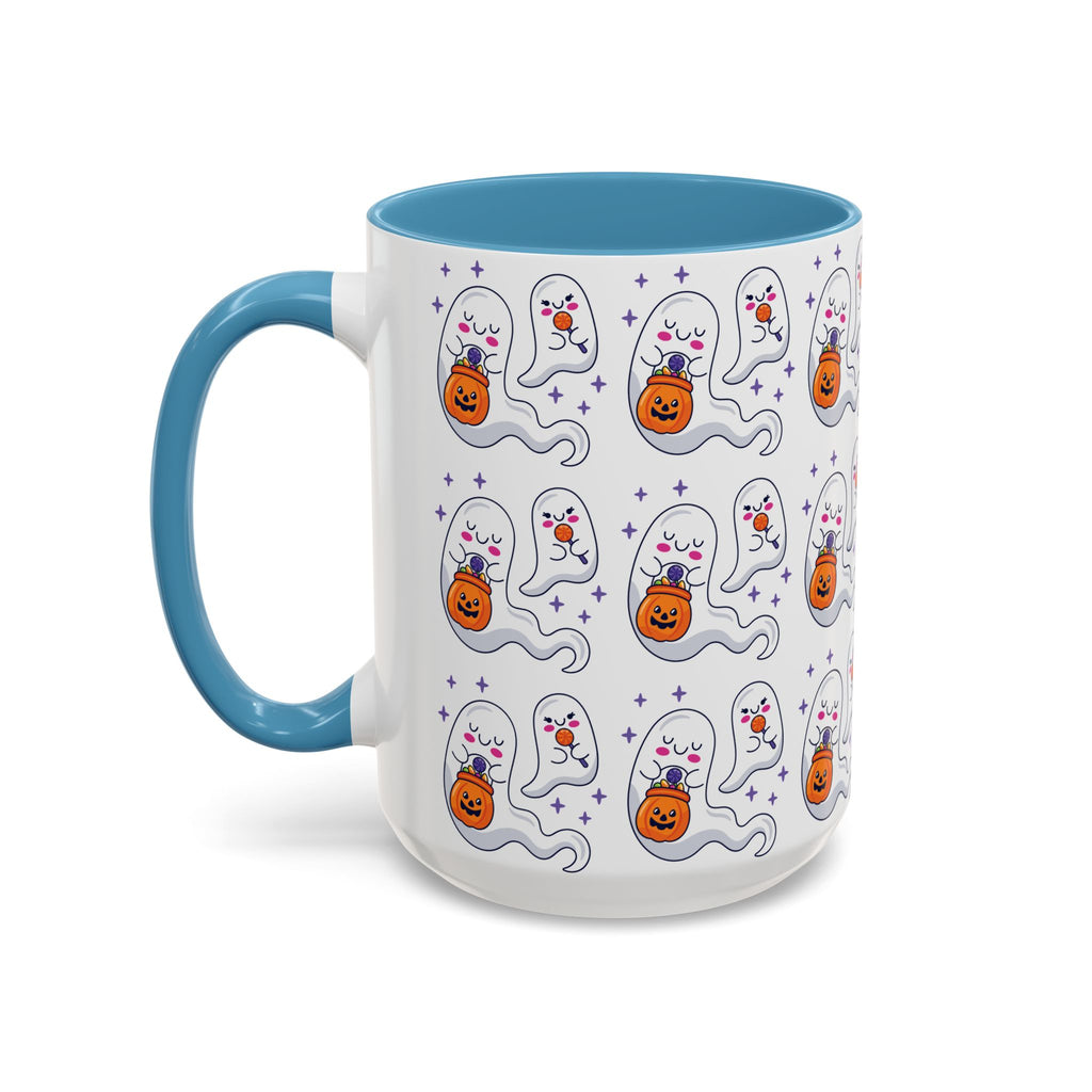 Halloween Ghosts Holding Treats Accent Coffee Mug (11, 15oz)