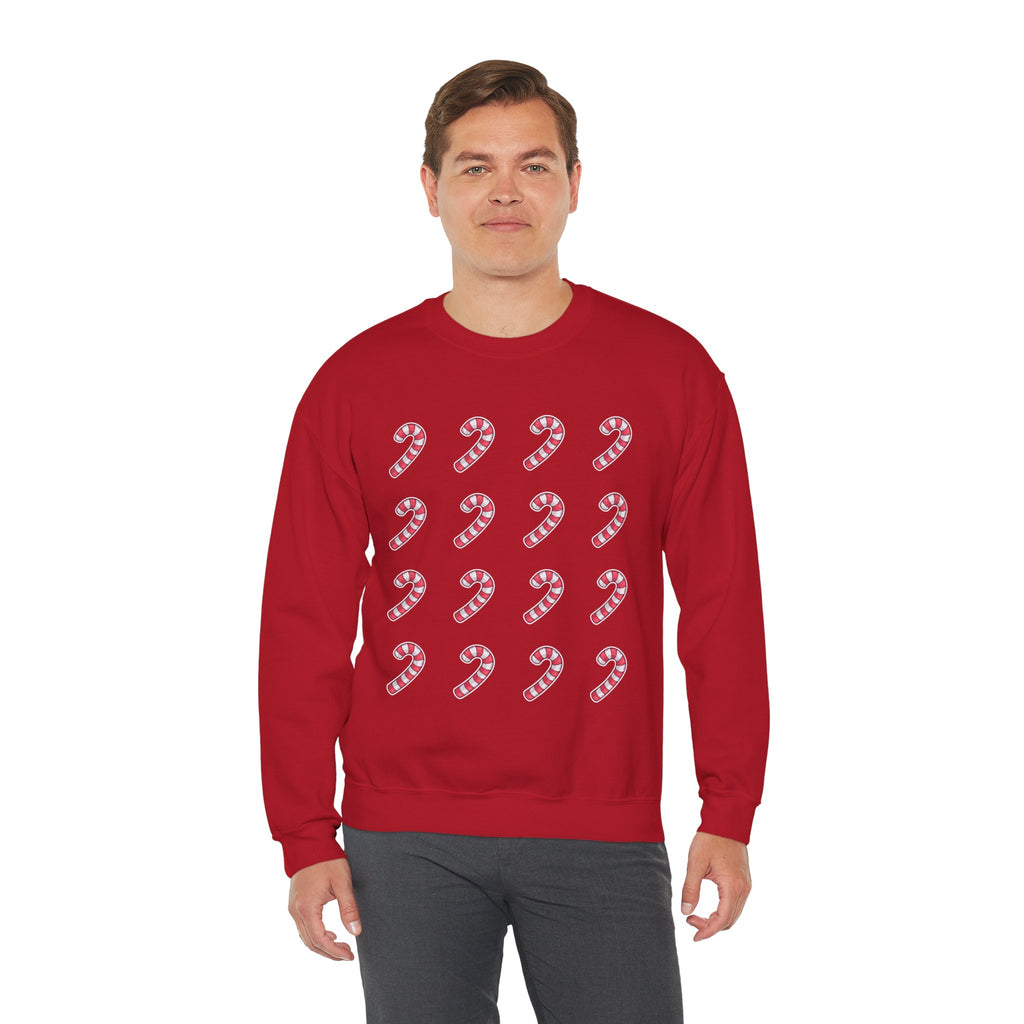 Candy Cane Pattern Crewneck Sweatshirt