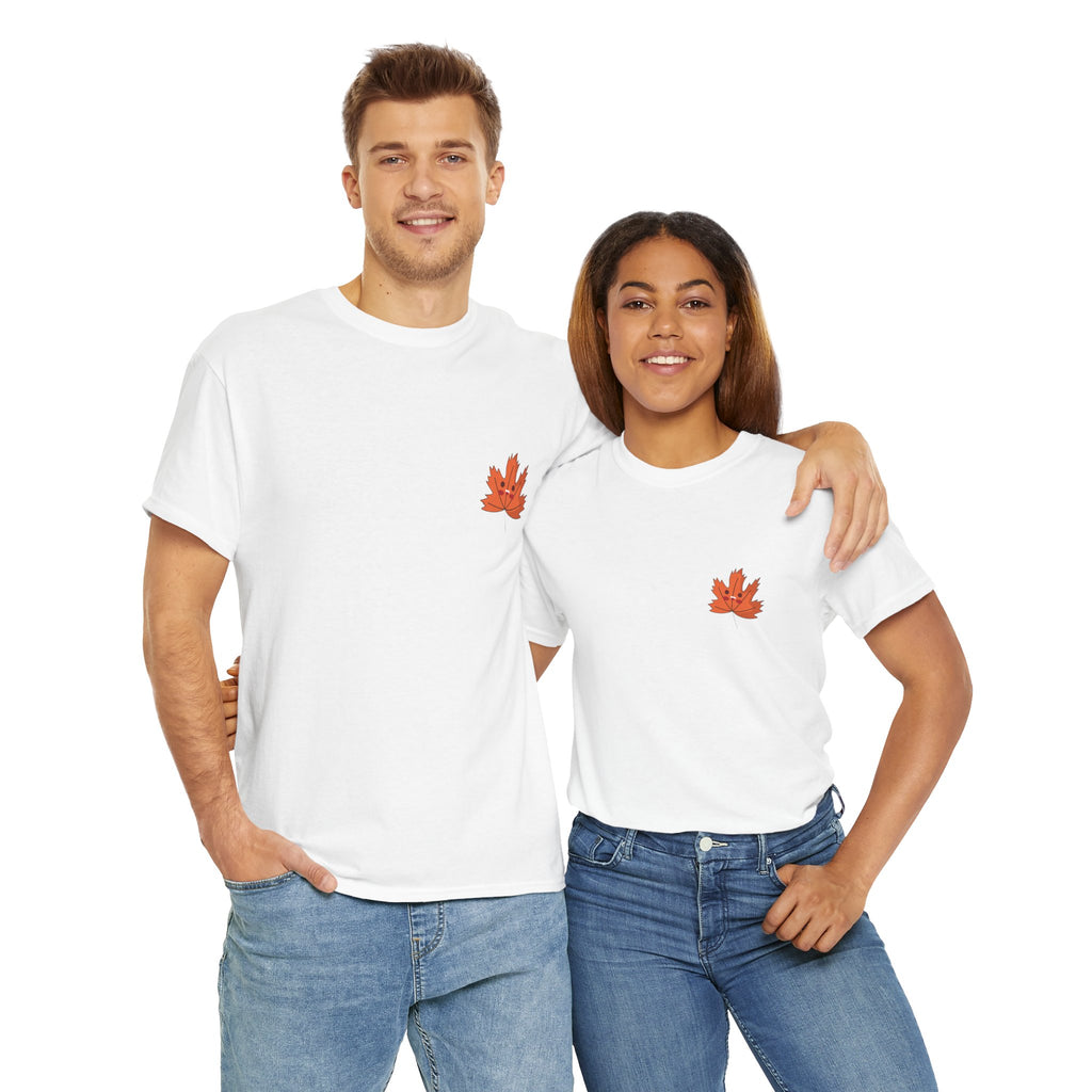 Cute Autumn Leaf Unisex Heavy Cotton Tee