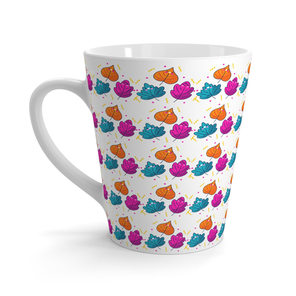 Bright Vibrant Leaves Latte Mug