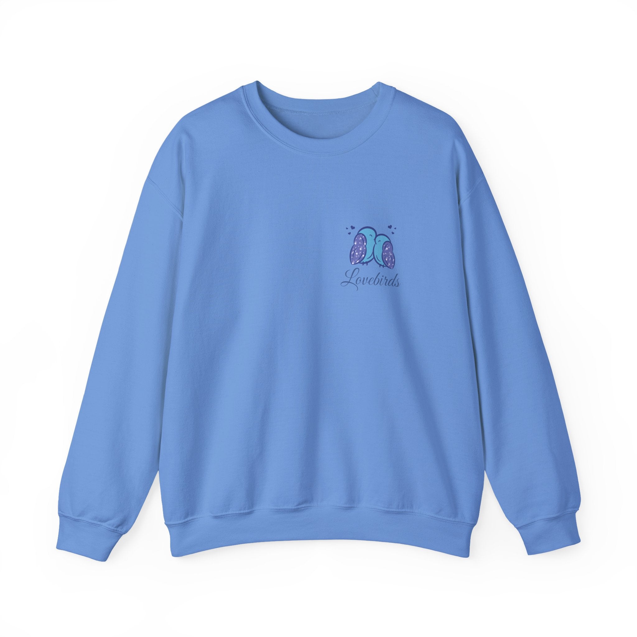 ''Lovebirds'' Sweatshirt — Cute Blue Lovebirds Crewneck Sweatshirt