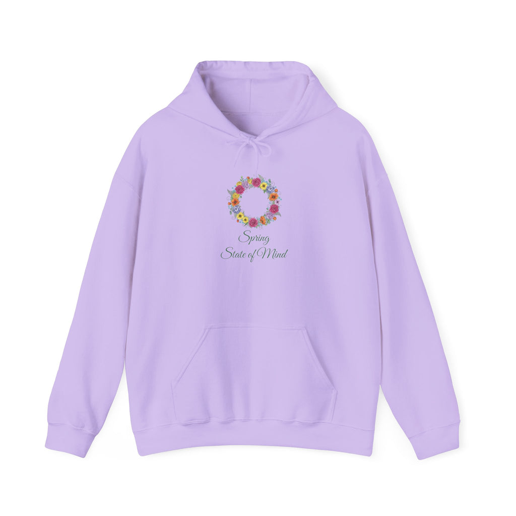 ''Spring State of Mind'' Hoodie —  Floral Wreath Spring Pullover