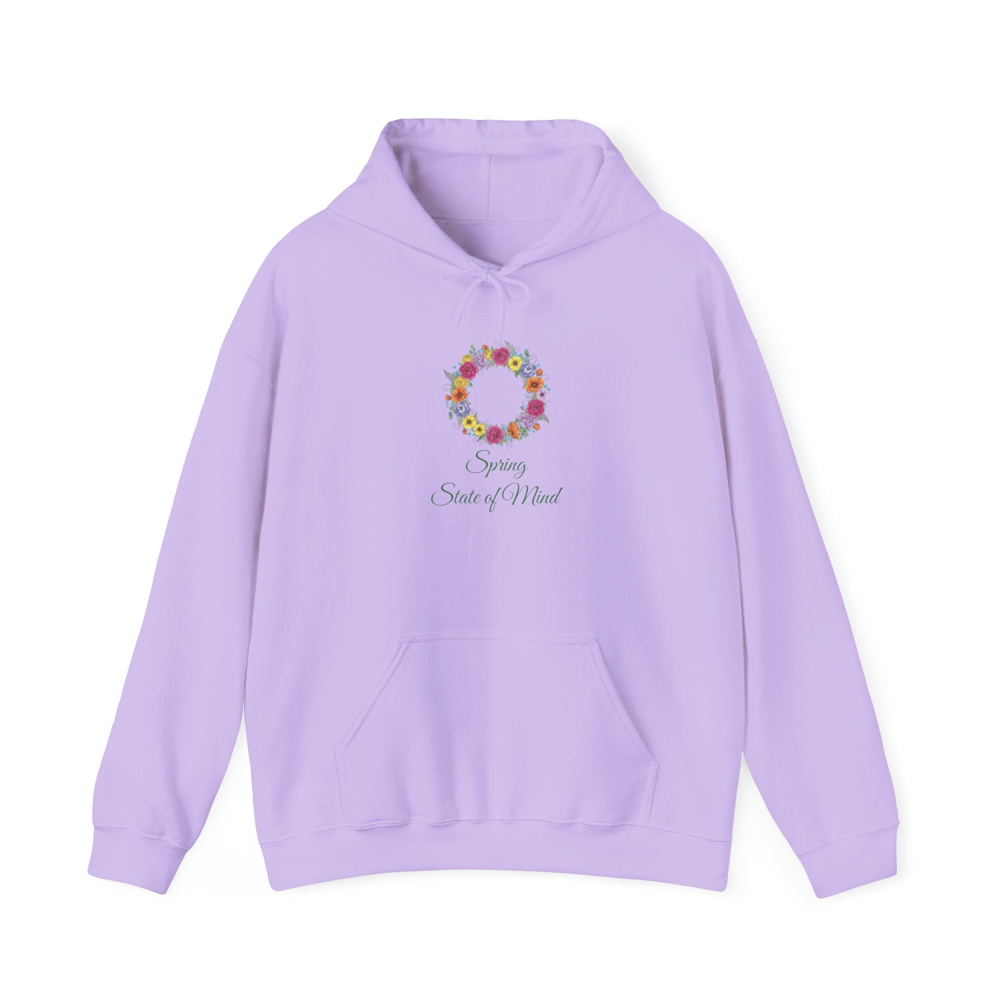 ''Spring State of Mind'' Hoodie —  Floral Wreath Spring Pullover