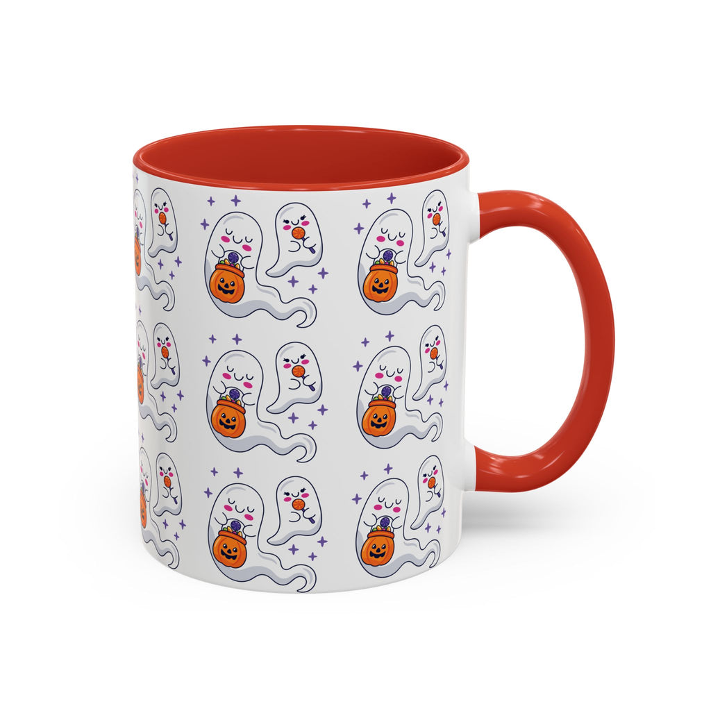 Halloween Ghosts Holding Treats Accent Coffee Mug (11, 15oz)