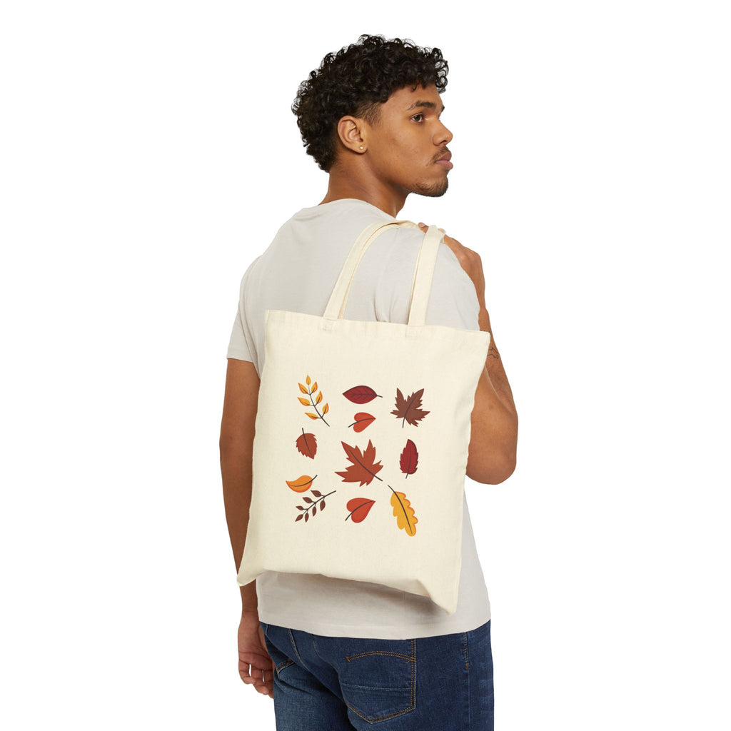 Autumn Leaves Cotton Canvas Tote Bag