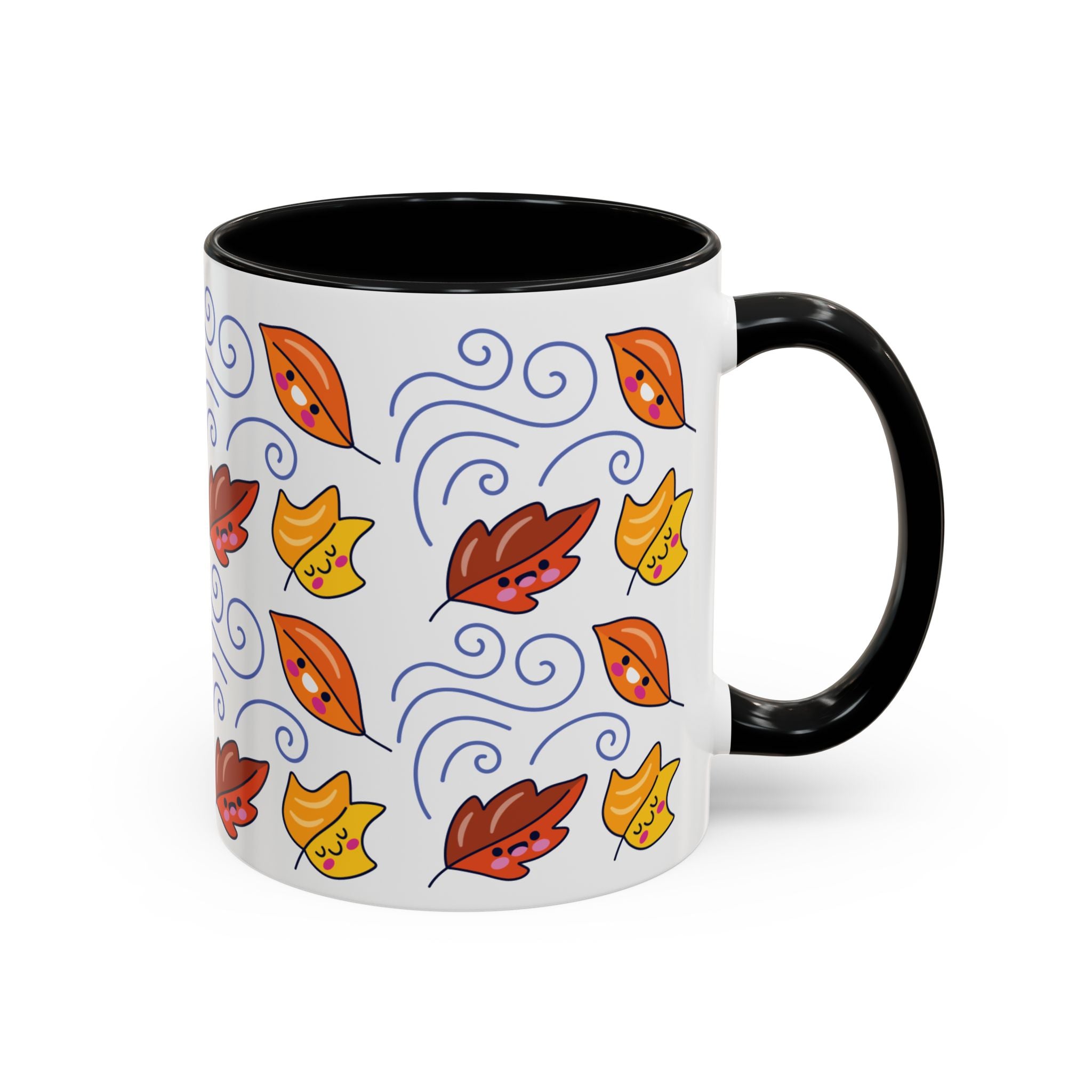 Leaves and Wind Accent Coffee Mug (11, 15oz)