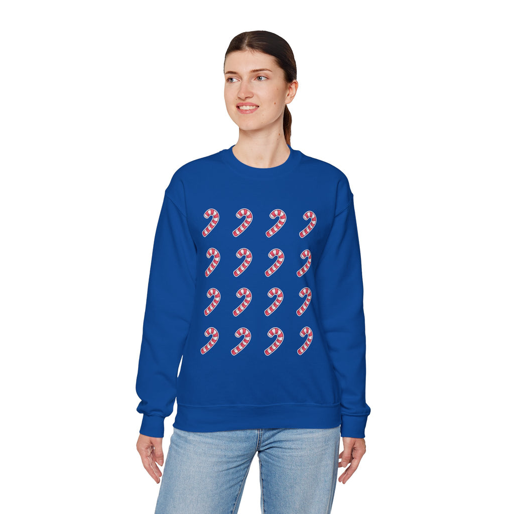 Candy Cane Pattern Crewneck Sweatshirt