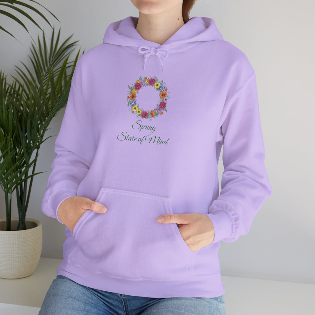 ''Spring State of Mind'' Hoodie —  Floral Wreath Spring Pullover