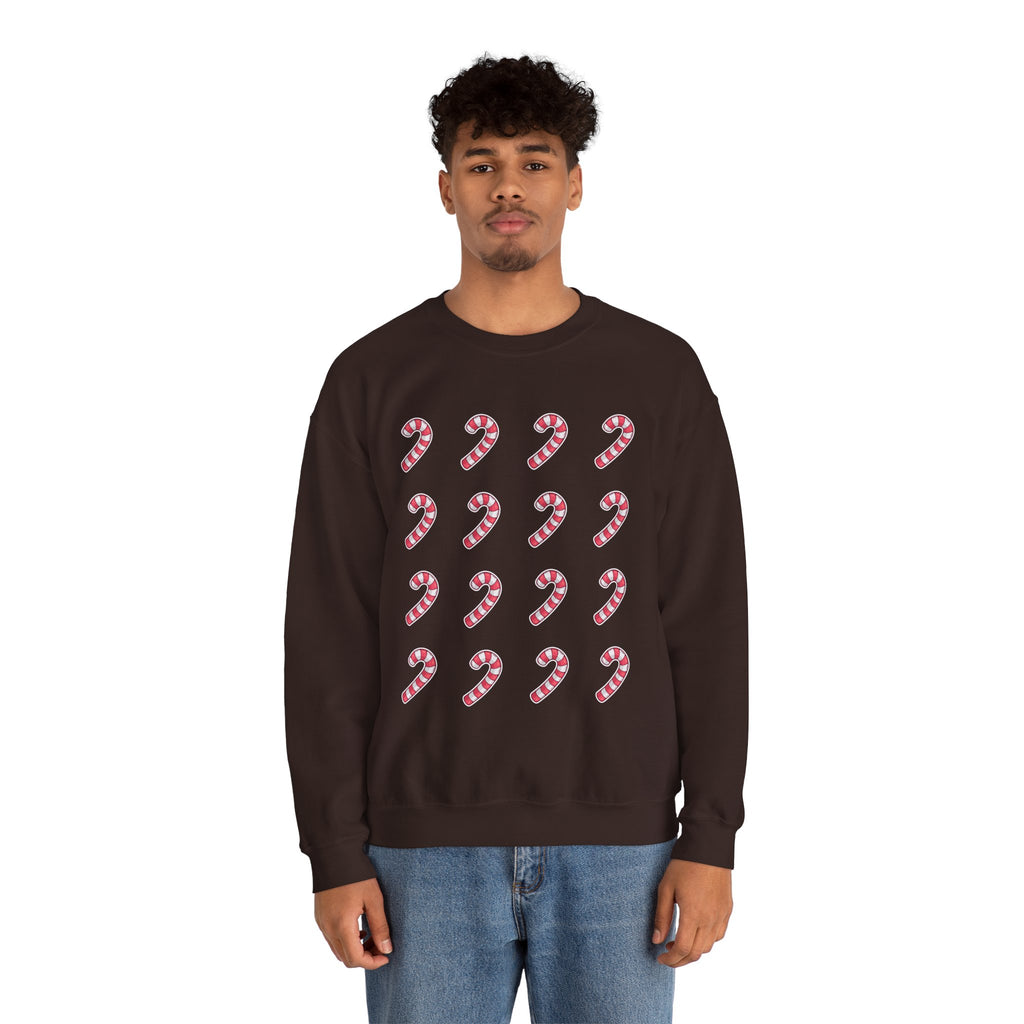 Candy Cane Pattern Crewneck Sweatshirt