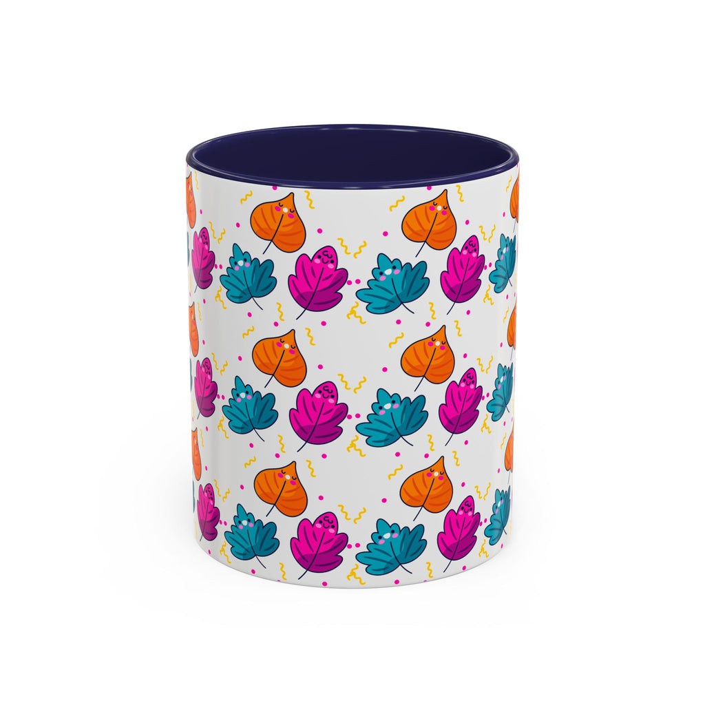 Bright Vibrant Leaves Accent Coffee Mug (11, 15 oz)