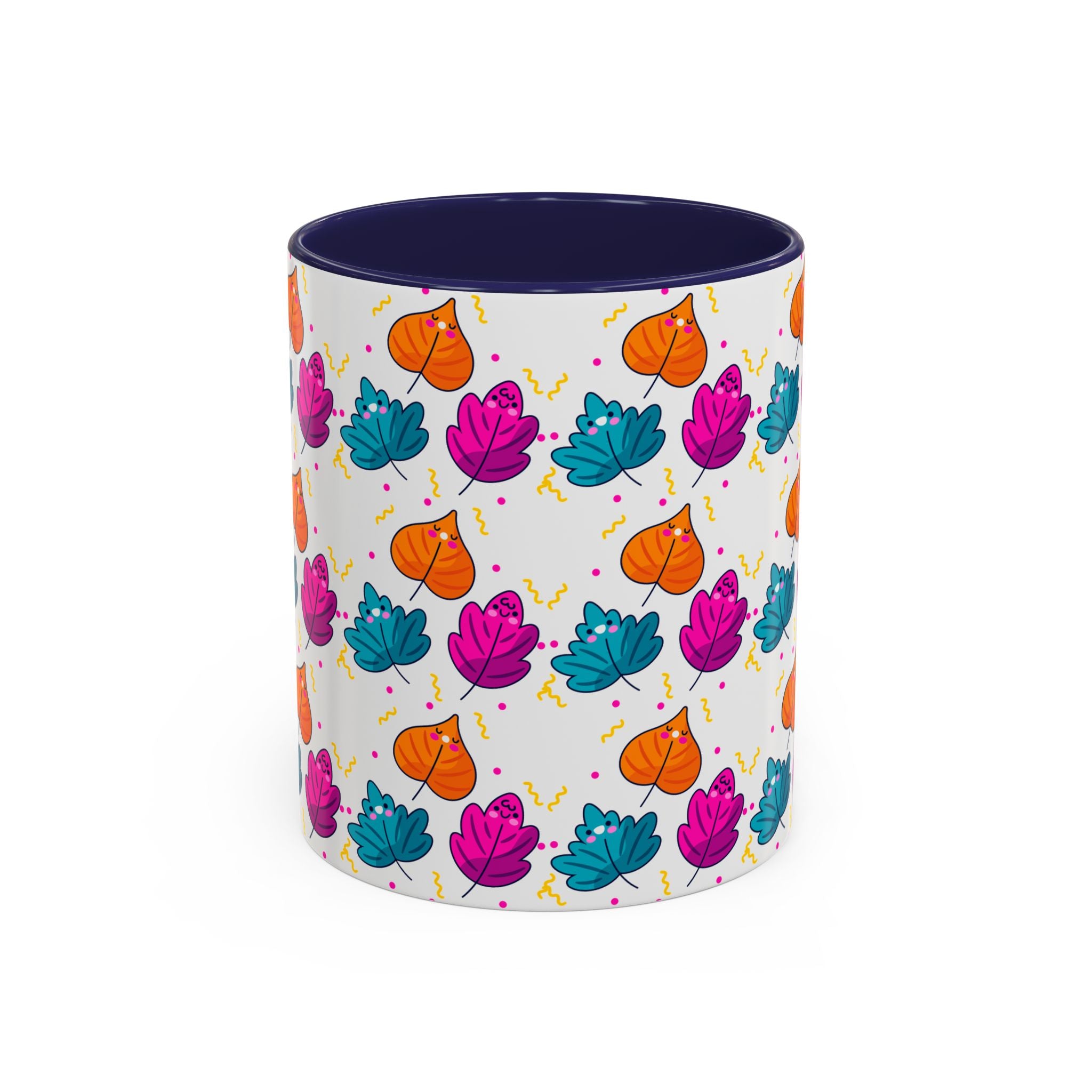 Bright Vibrant Leaves Accent Coffee Mug (11, 15 oz)