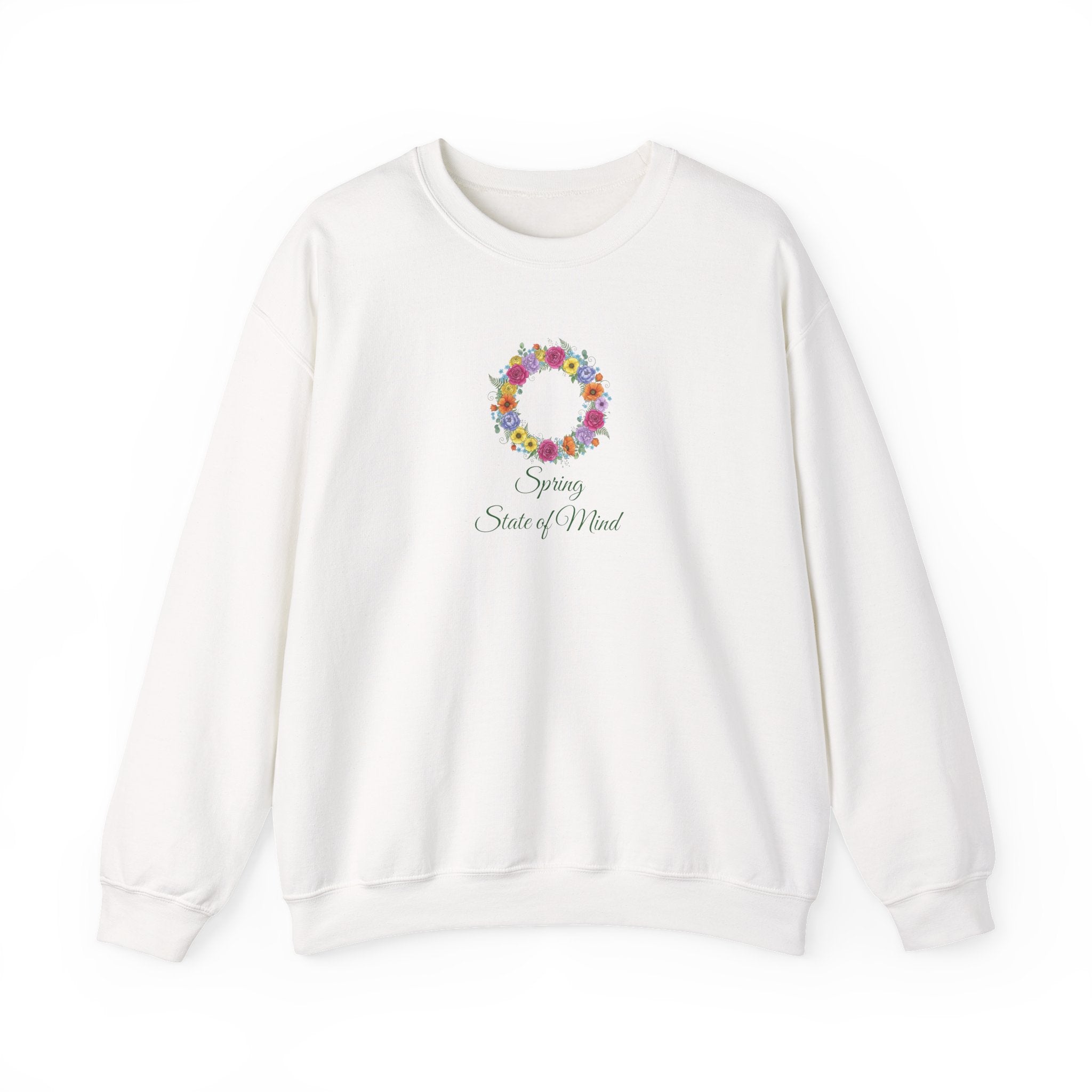 “Spring State of Mind” Sweatshirt — Floral Wreath Crewneck
