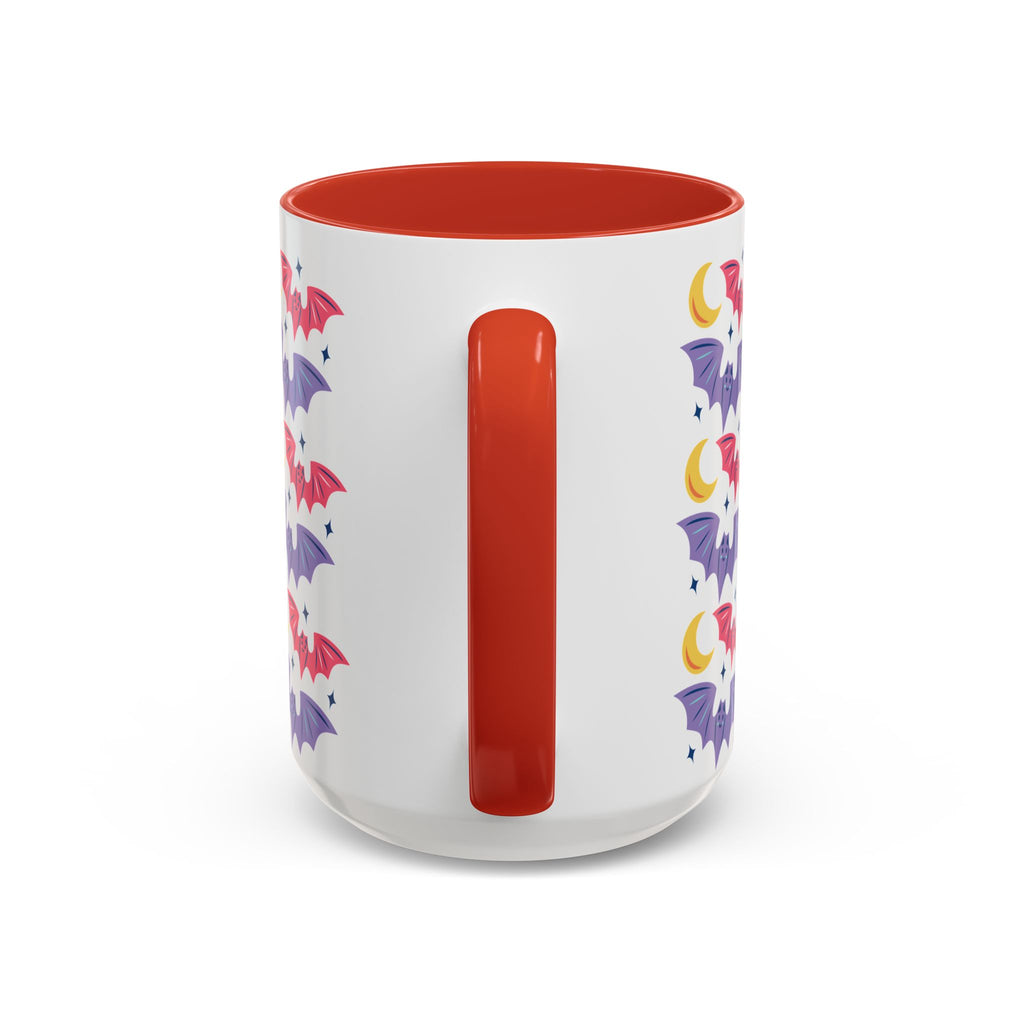 Cute Bats With Crescent Moon Accent Coffee Mug (11, 15oz)