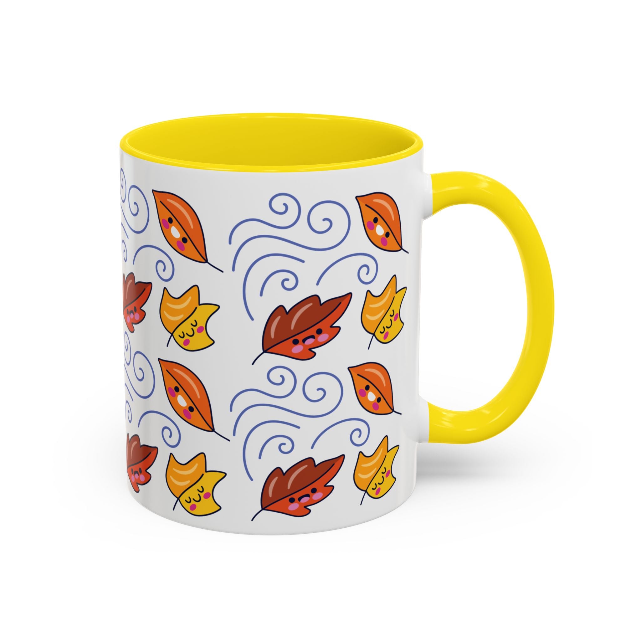 Leaves and Wind Accent Coffee Mug (11, 15oz)
