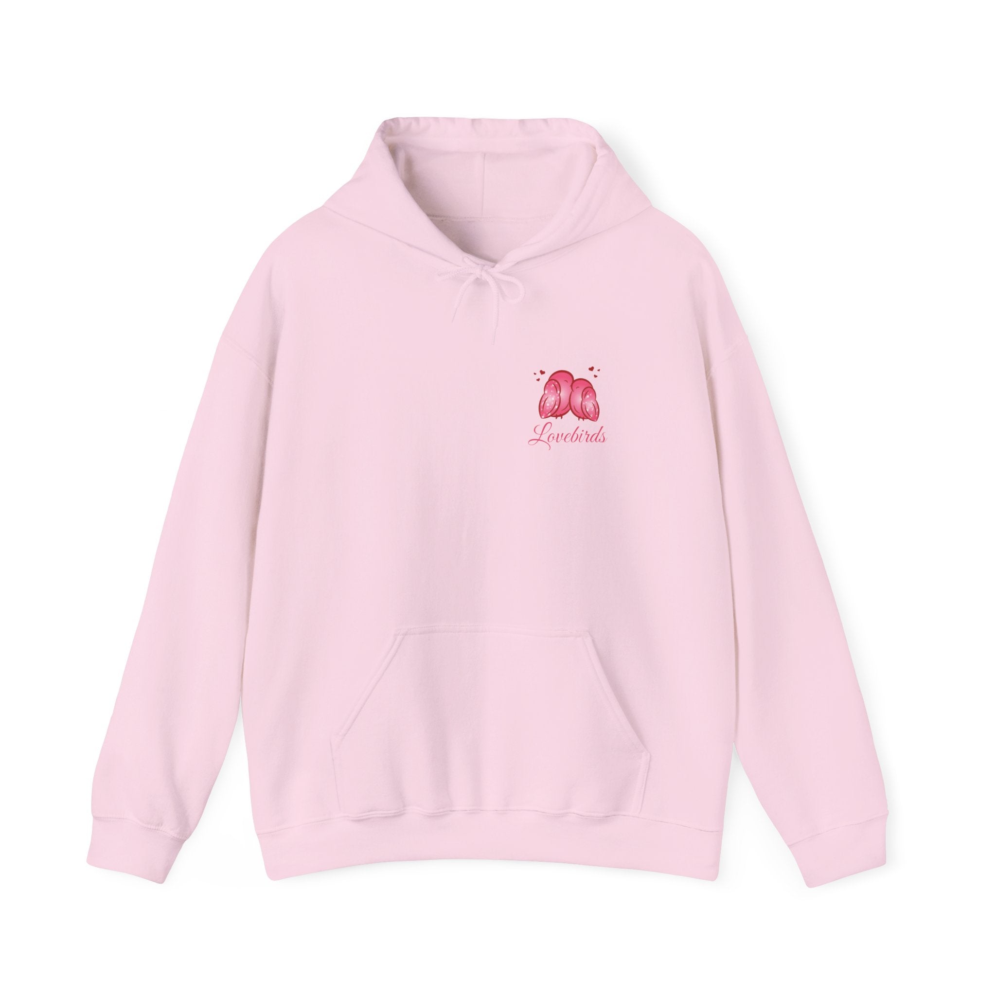 ''Lovebirds'' Hoodie — Cute Pink Lovebirds Hooded Sweatshirt