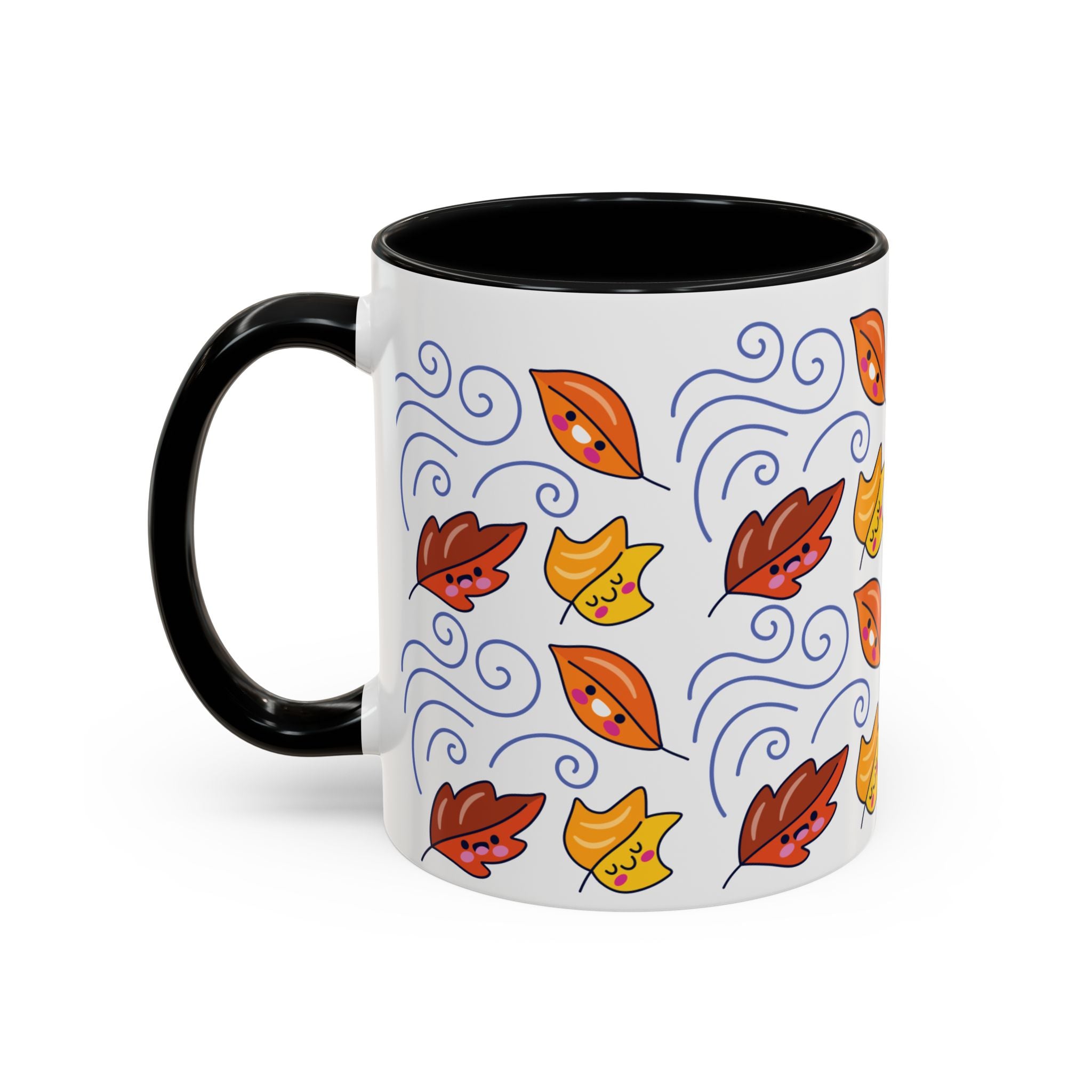 Leaves and Wind Accent Coffee Mug (11, 15oz)