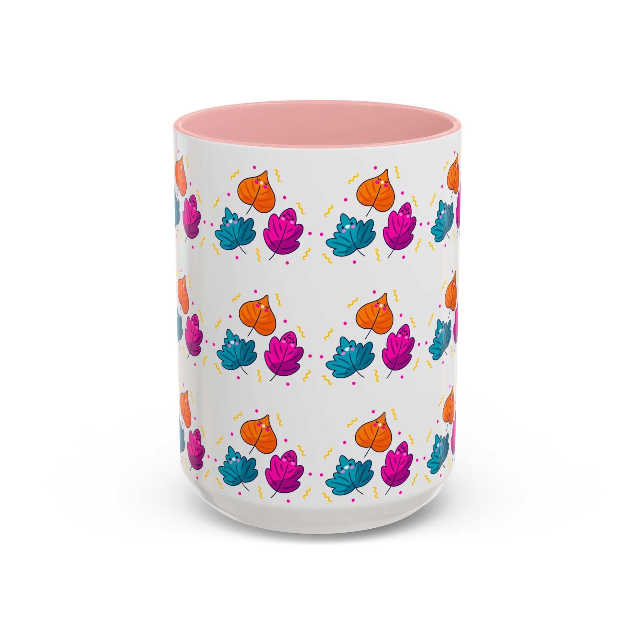 Bright Vibrant Leaves Accent Coffee Mug (11, 15 oz)