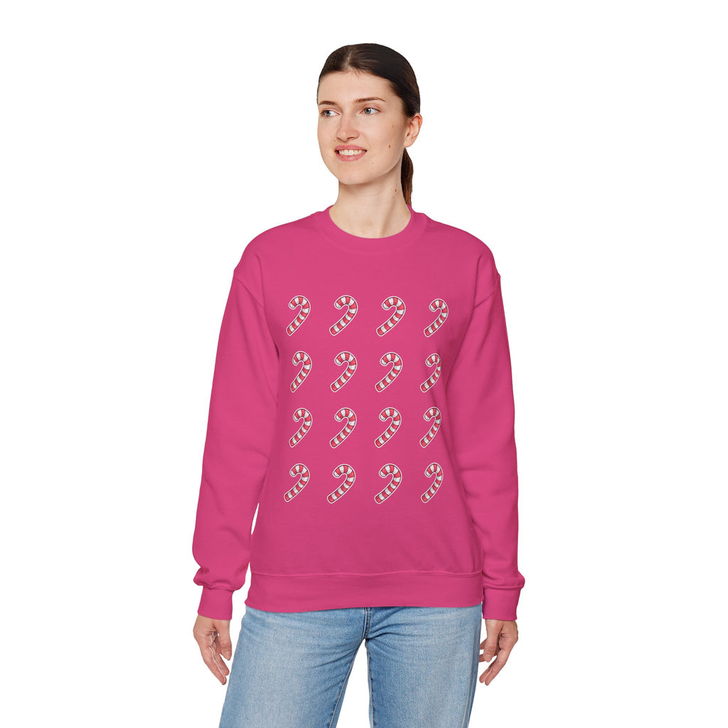 Candy Cane Pattern Crewneck Sweatshirt