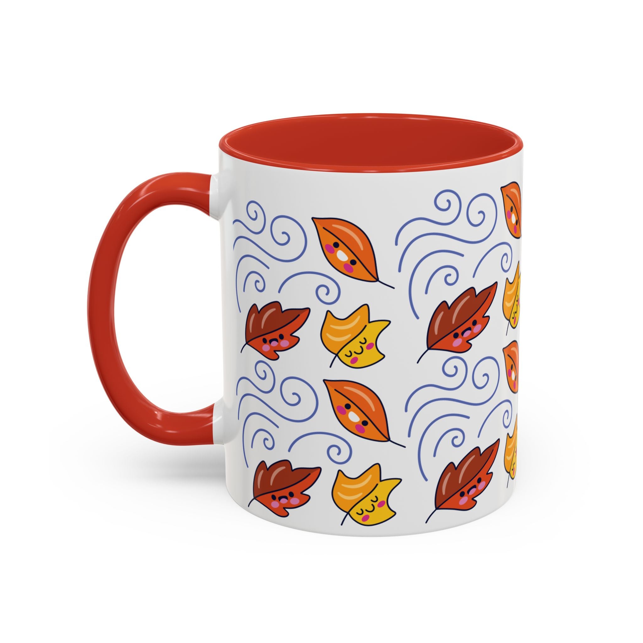 Leaves and Wind Accent Coffee Mug (11, 15oz)